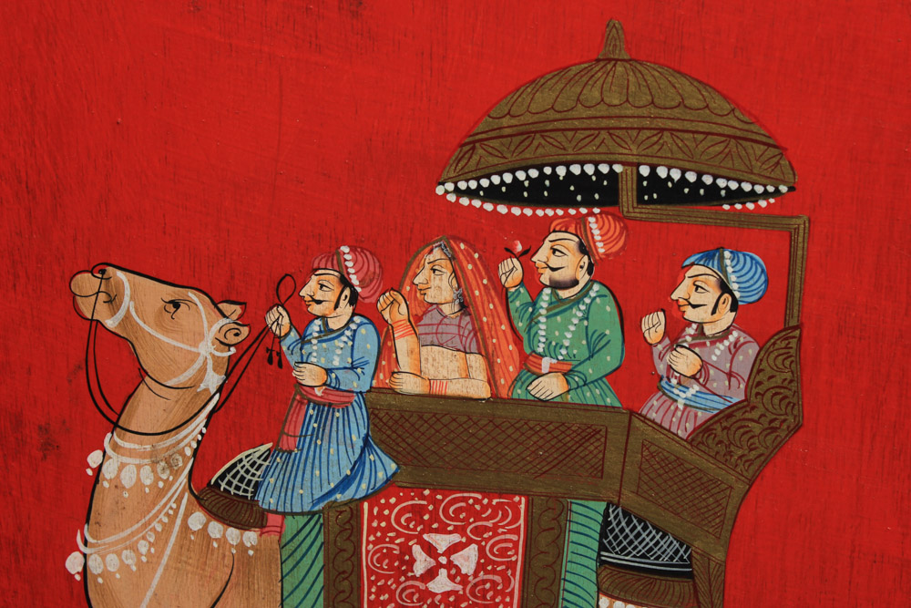 Indian Painted Folding Screen