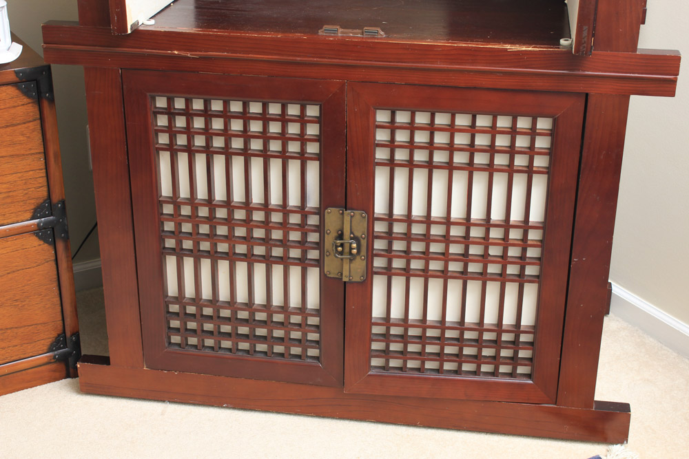 Asian Style Entertainment Cabinet