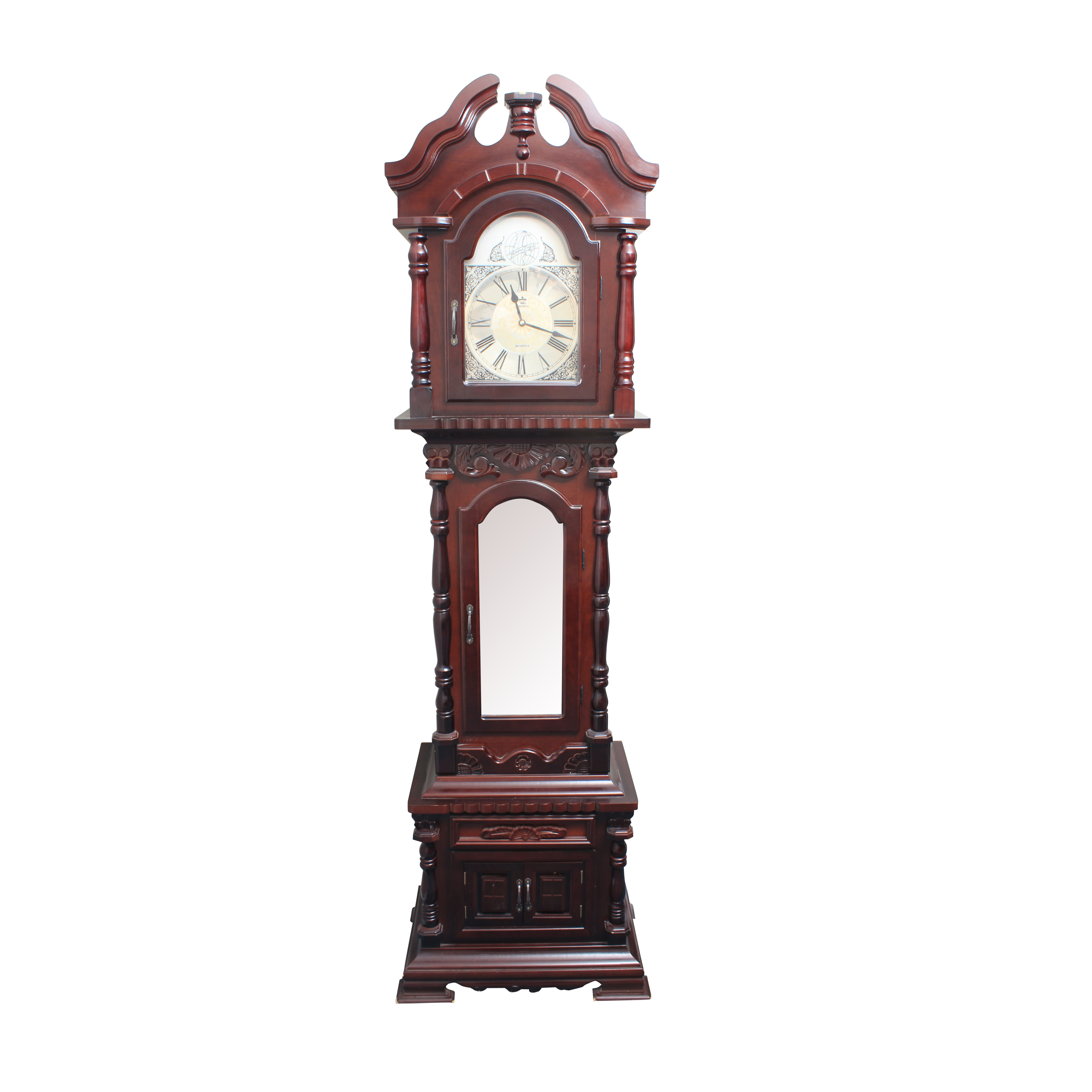 Crown Tempus Fugit Grandfather Clock