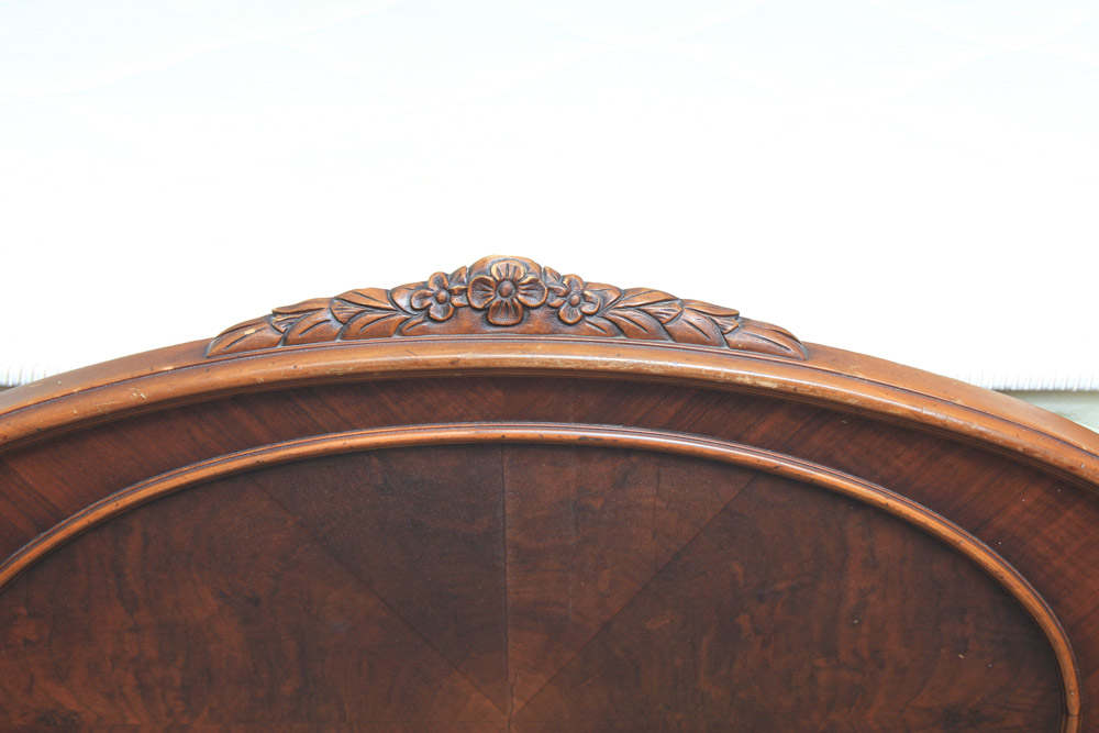 Vintage French Style Walnut Full Bed Frame