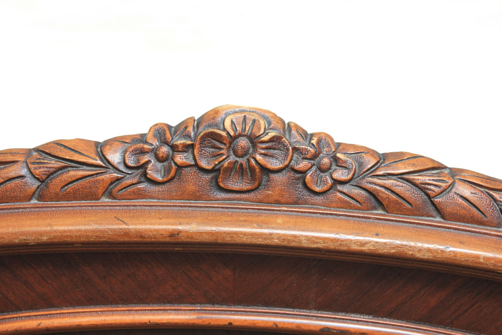 Vintage French Style Walnut Full Bed Frame