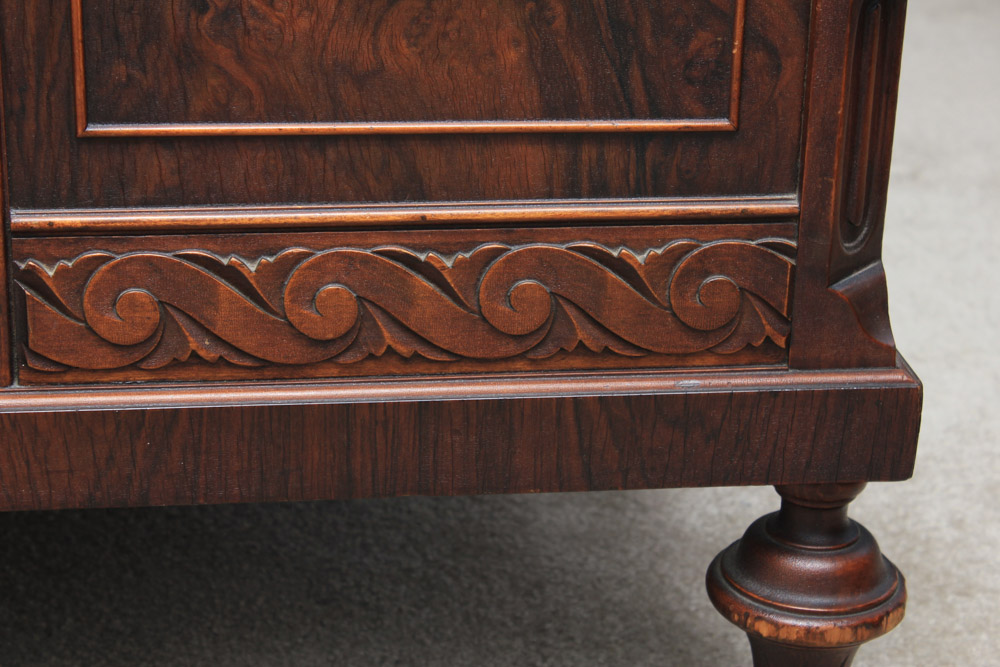 Vintage French Style Walnut Full Bed Frame