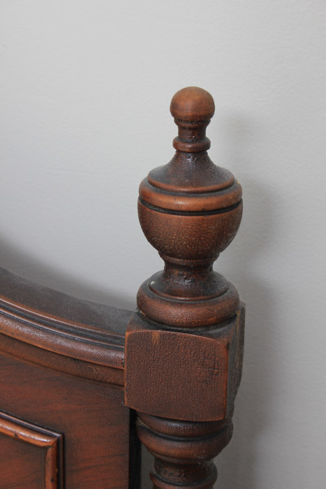 Vintage French Style Walnut Full Bed Frame