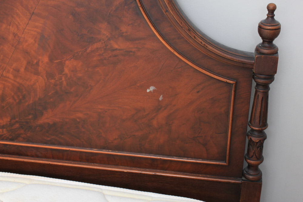 Vintage French Style Walnut Full Bed Frame