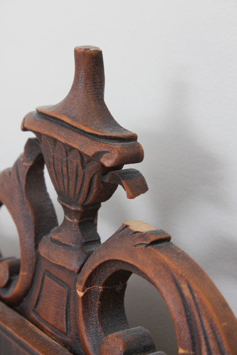 Vintage French Style Walnut Full Bed Frame