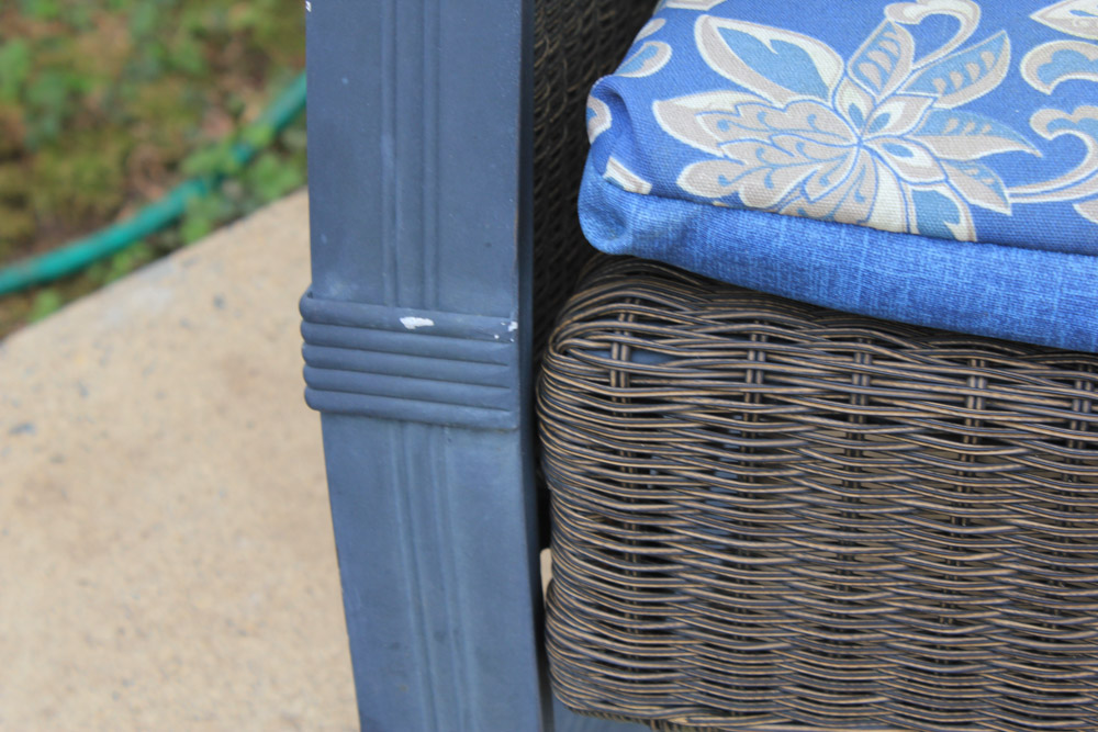 Pair of Outdoor Synthetic Wicker Rocking Chairs