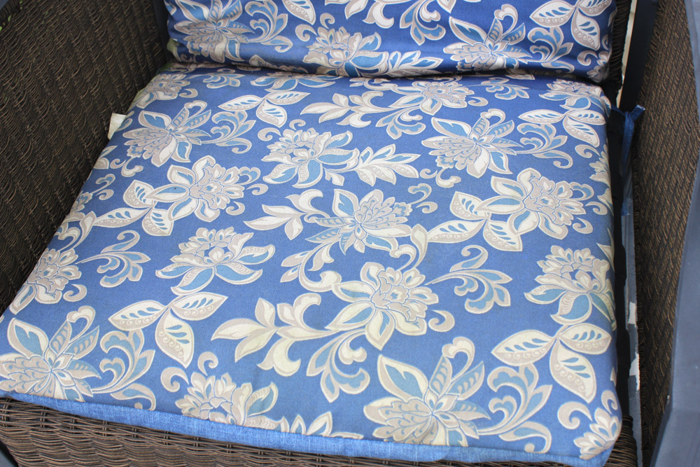 Pair of Outdoor Synthetic Wicker Rocking Chairs