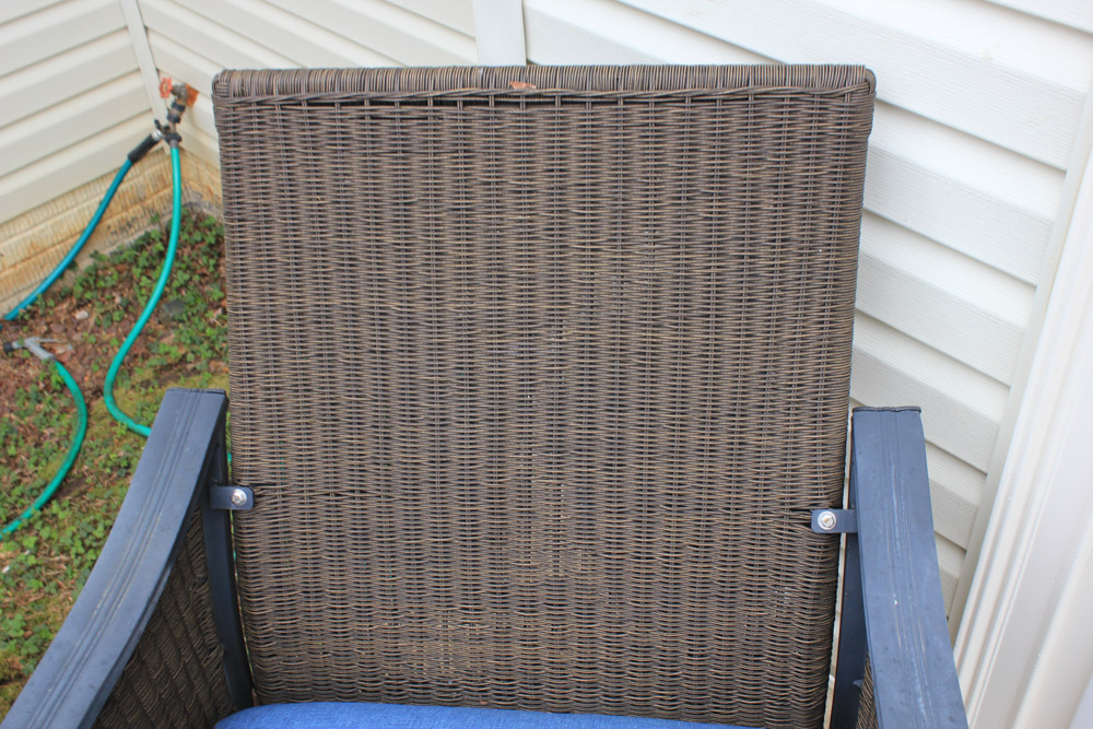 Pair of Outdoor Synthetic Wicker Rocking Chairs
