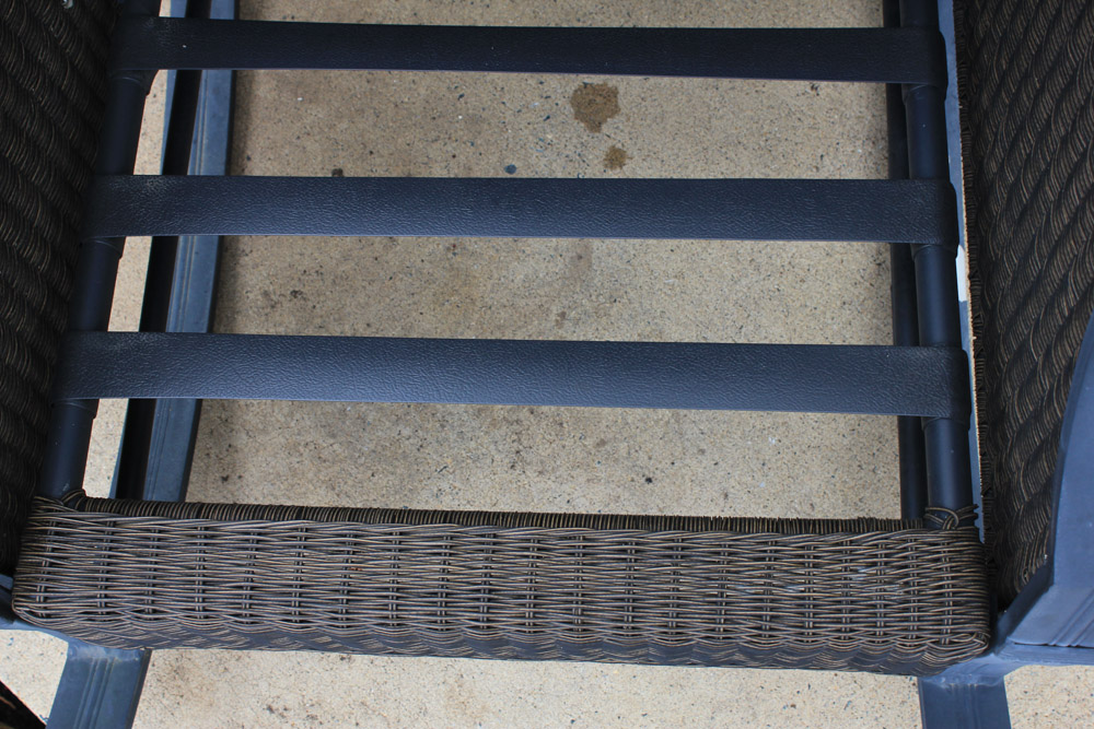 Pair of Outdoor Synthetic Wicker Rocking Chairs