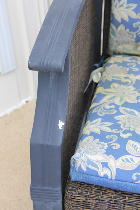 Pair of Outdoor Synthetic Wicker Rocking Chairs