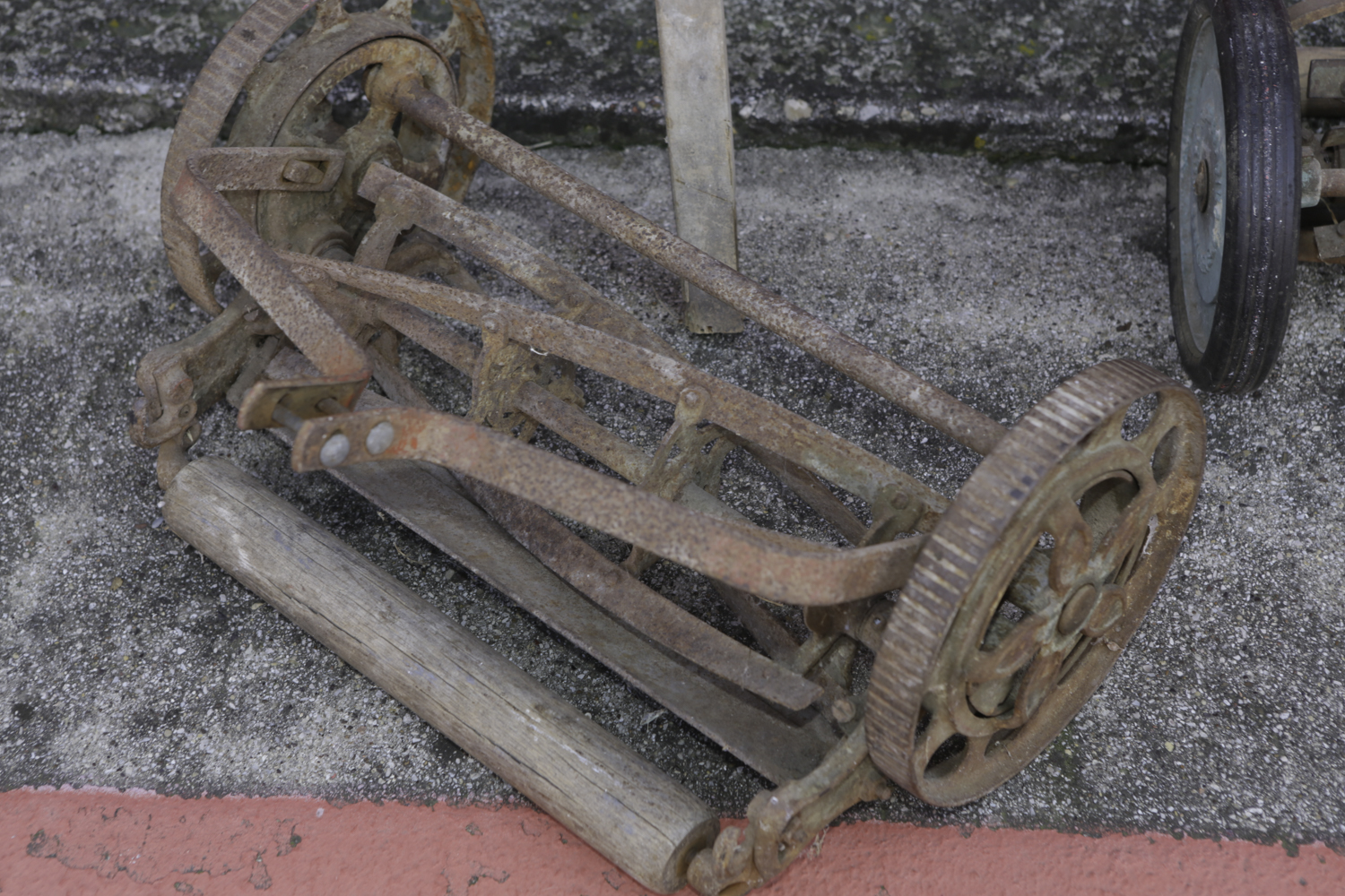 Vintage Reel Style Push Mowers Including P.Q.