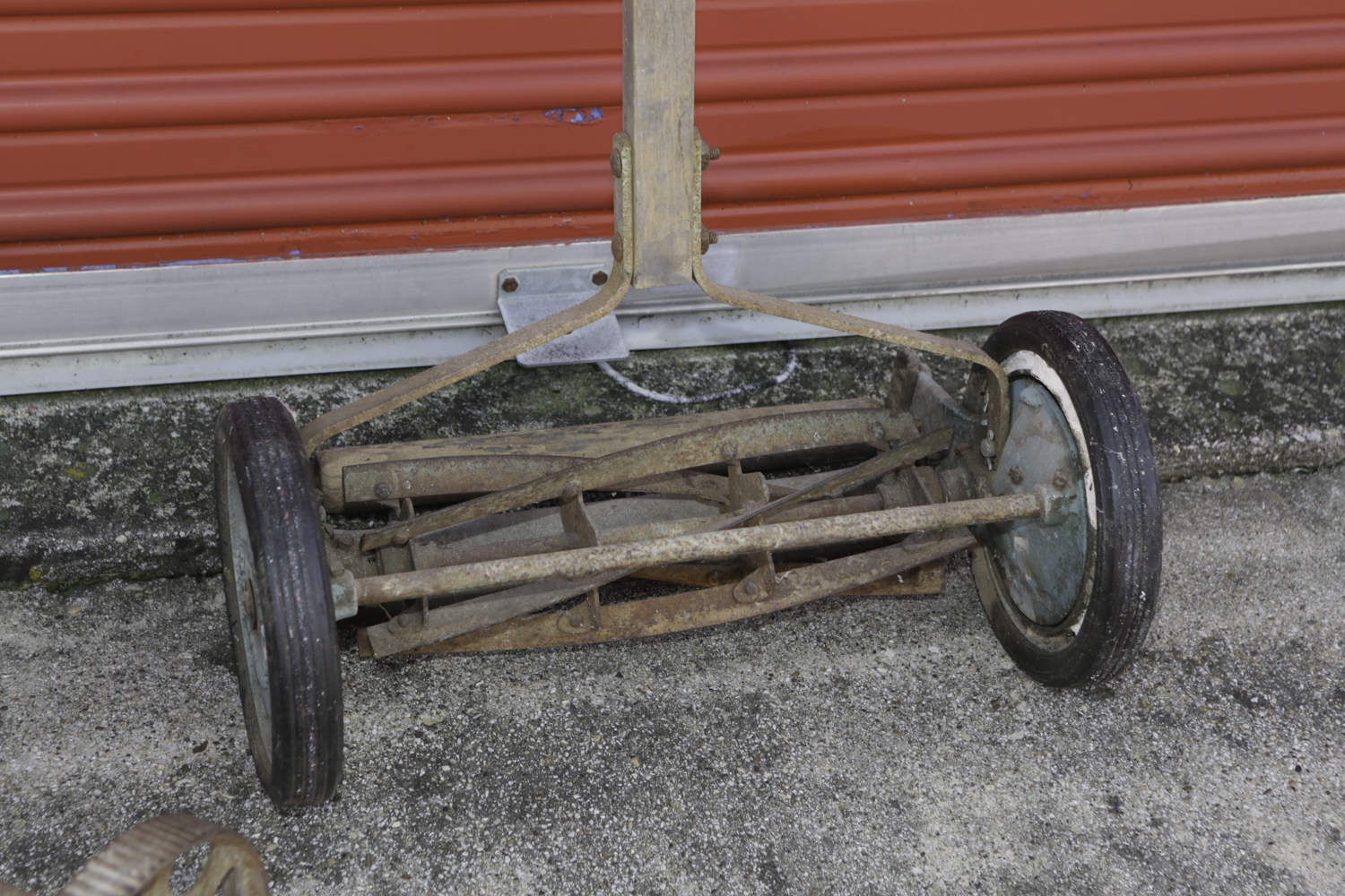 Vintage Reel Style Push Mowers Including P.Q.