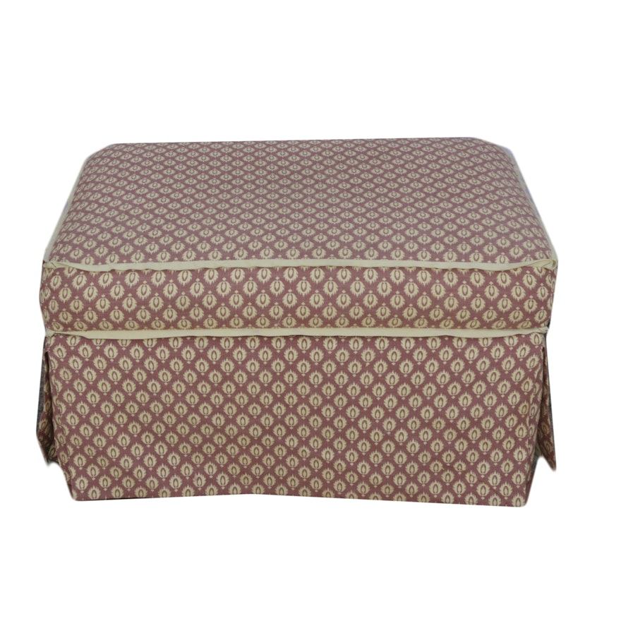 Print Upholstered Ottoman