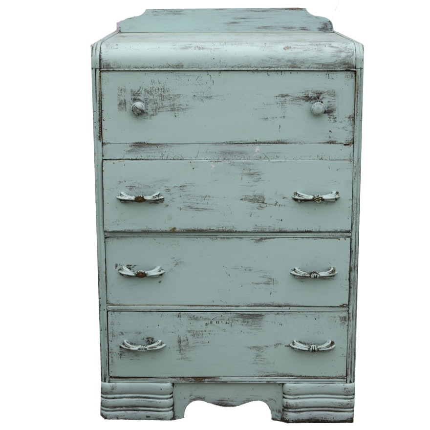 Vintage Distressed Painted Chest of Drawers