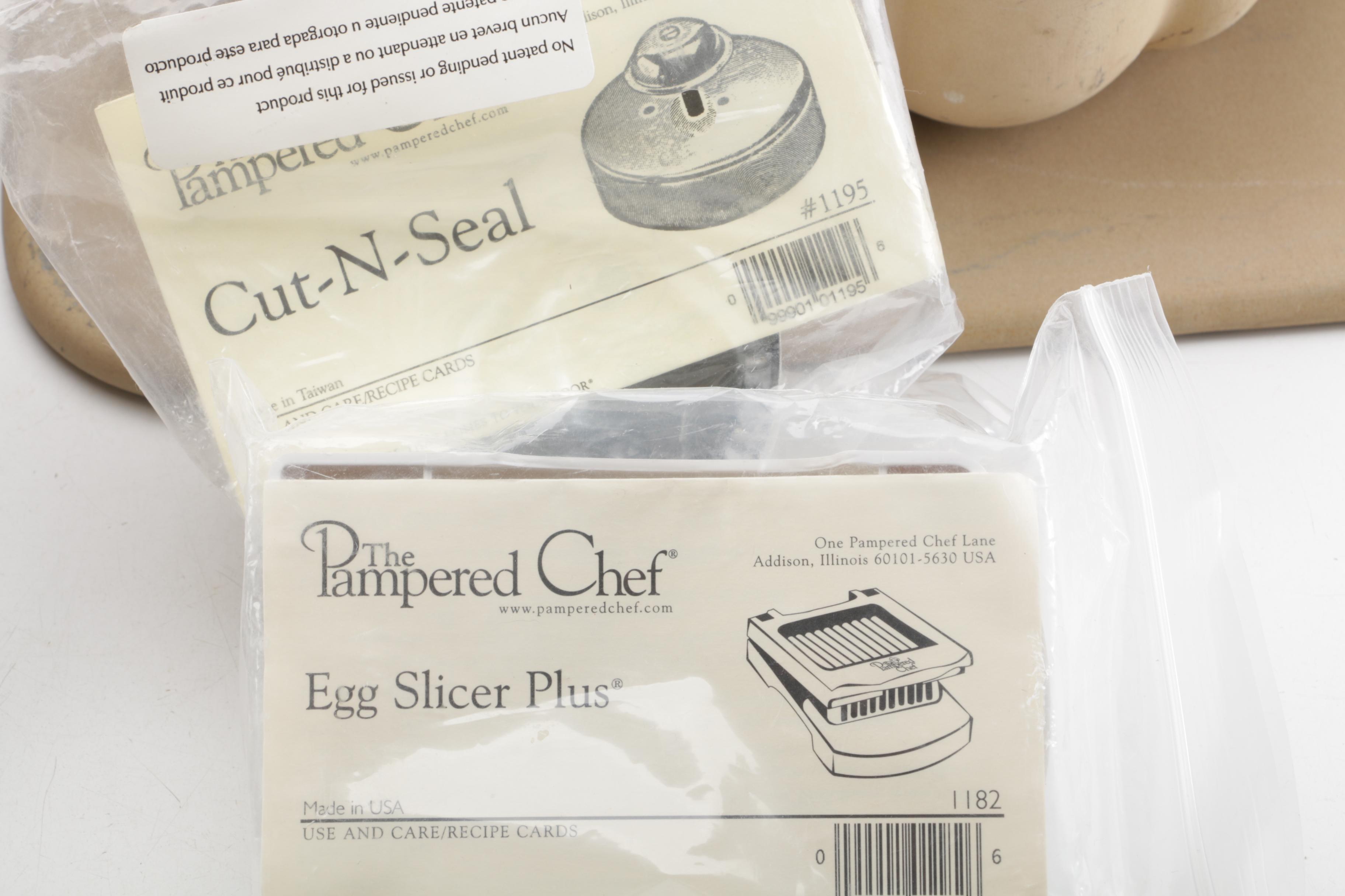 Pampered Chef Stoneware Baking Pans and Cooking Accessories