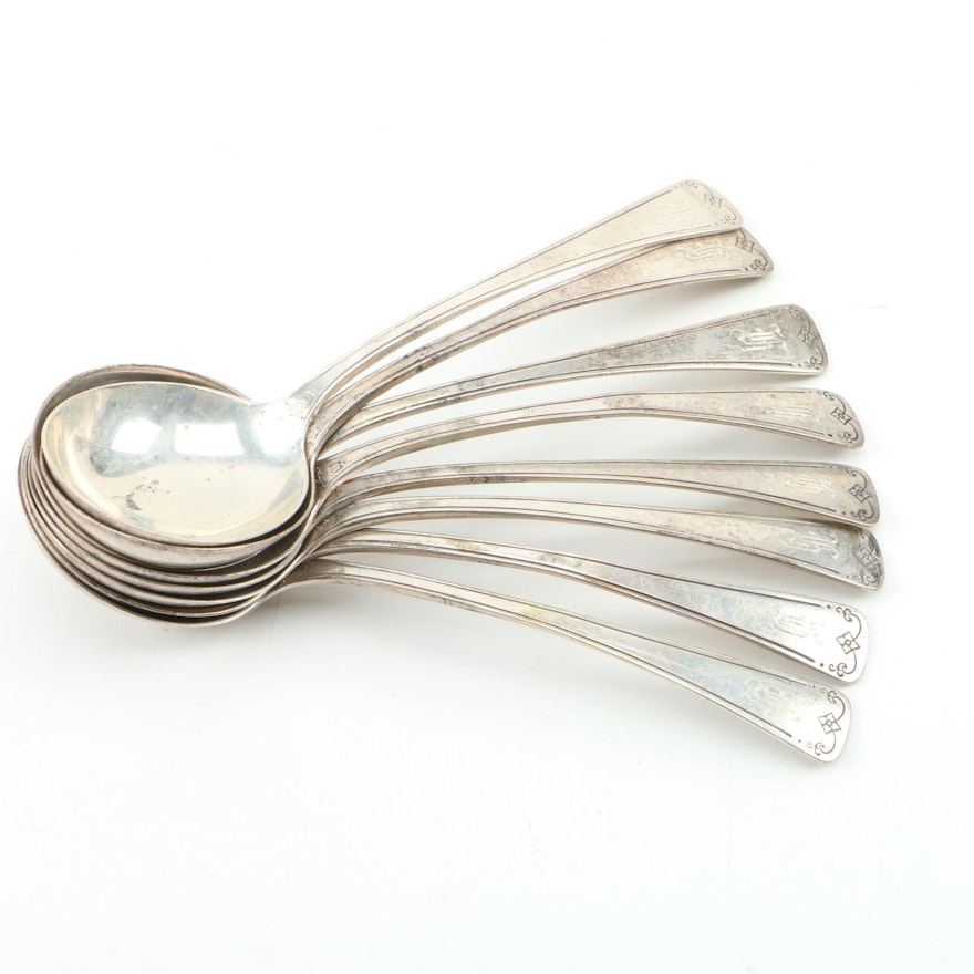 International Silver Co. Sterling Silver "Sedan" Soup Spoons