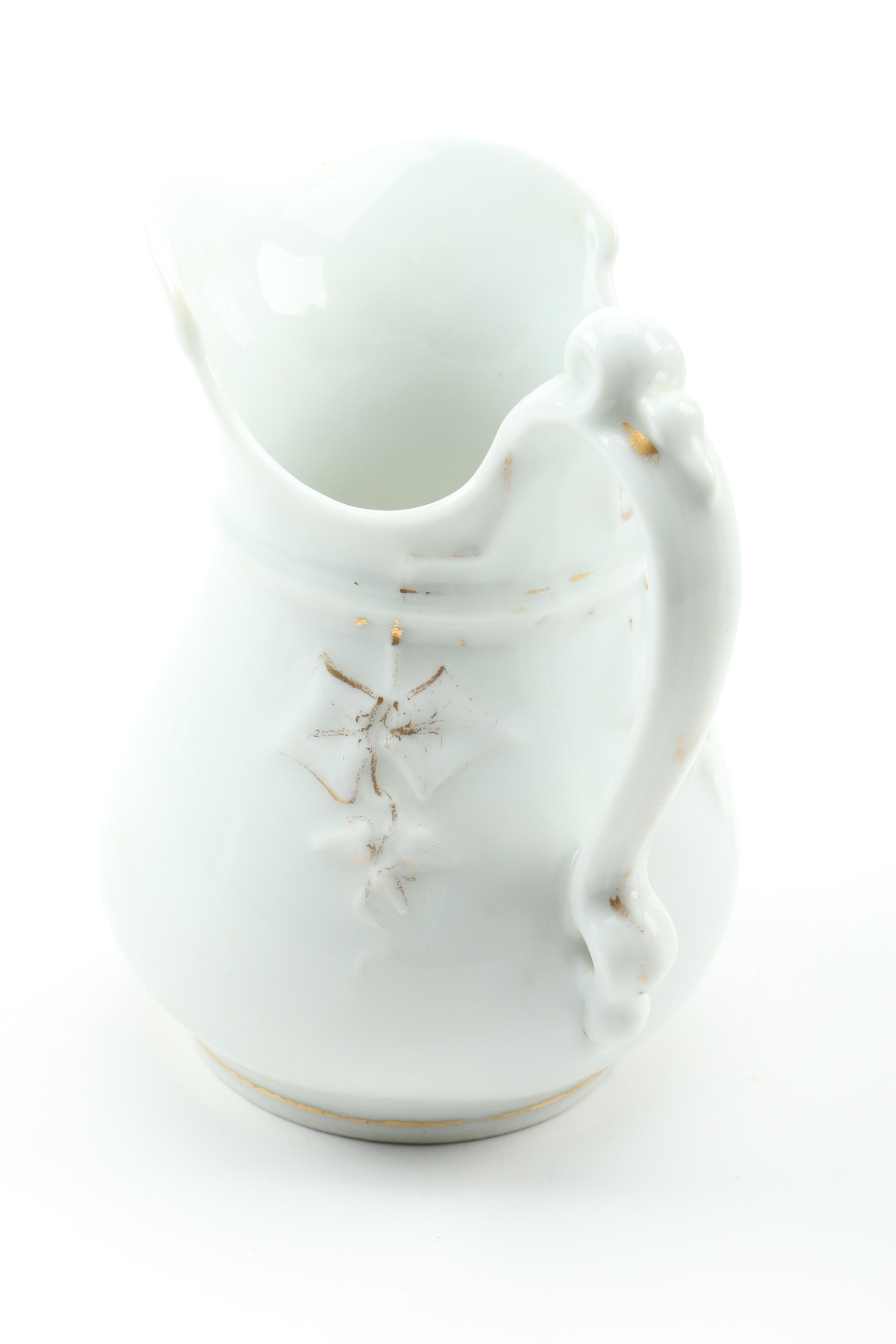 Antique Haviland Limoges Porcelain Creamer and Sugar Bowl