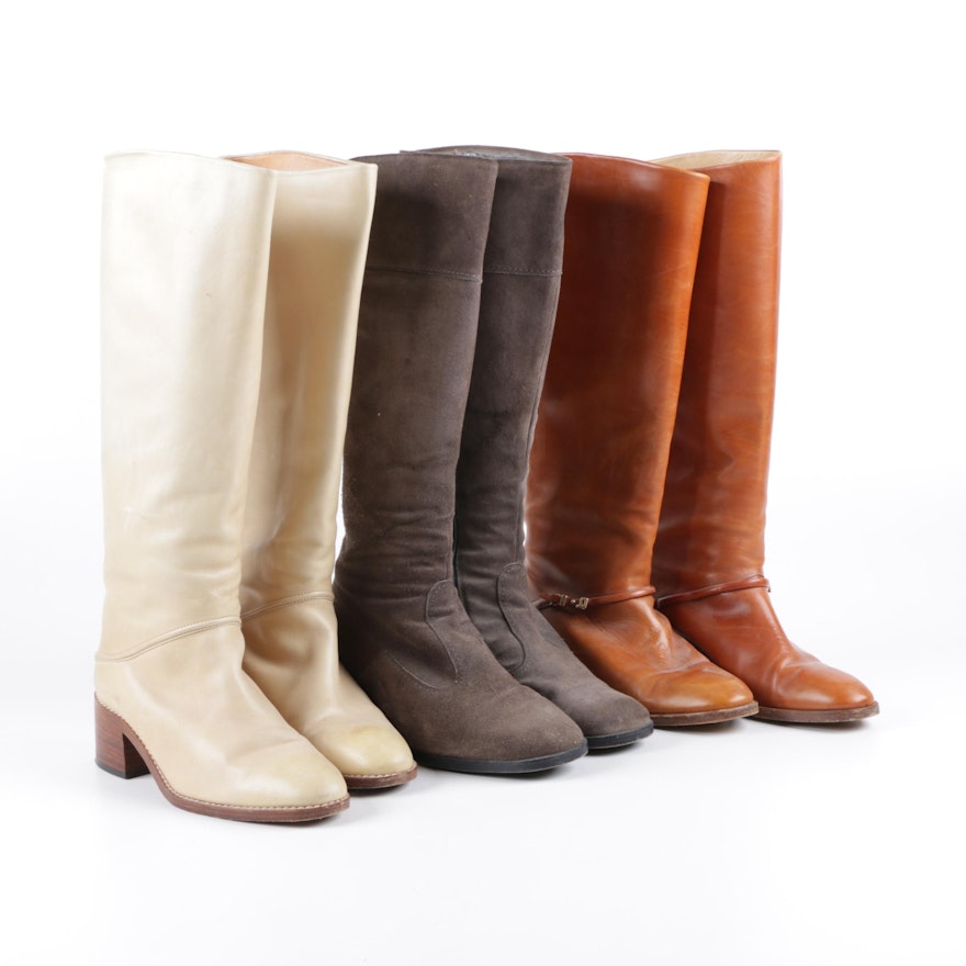 Women's Leather and Suede Riding Boots Including Gabor