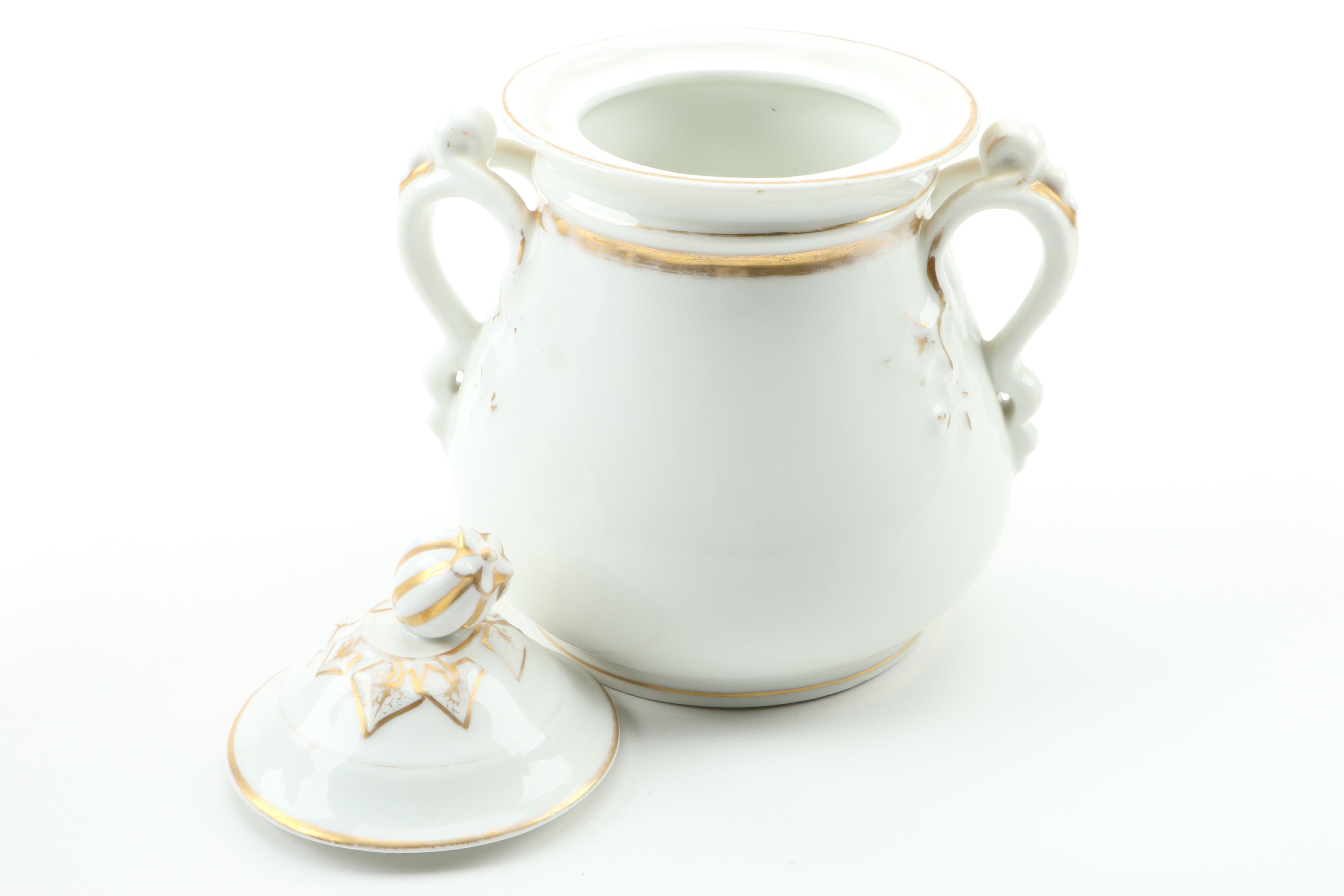 Antique Haviland Limoges Porcelain Creamer and Sugar Bowl