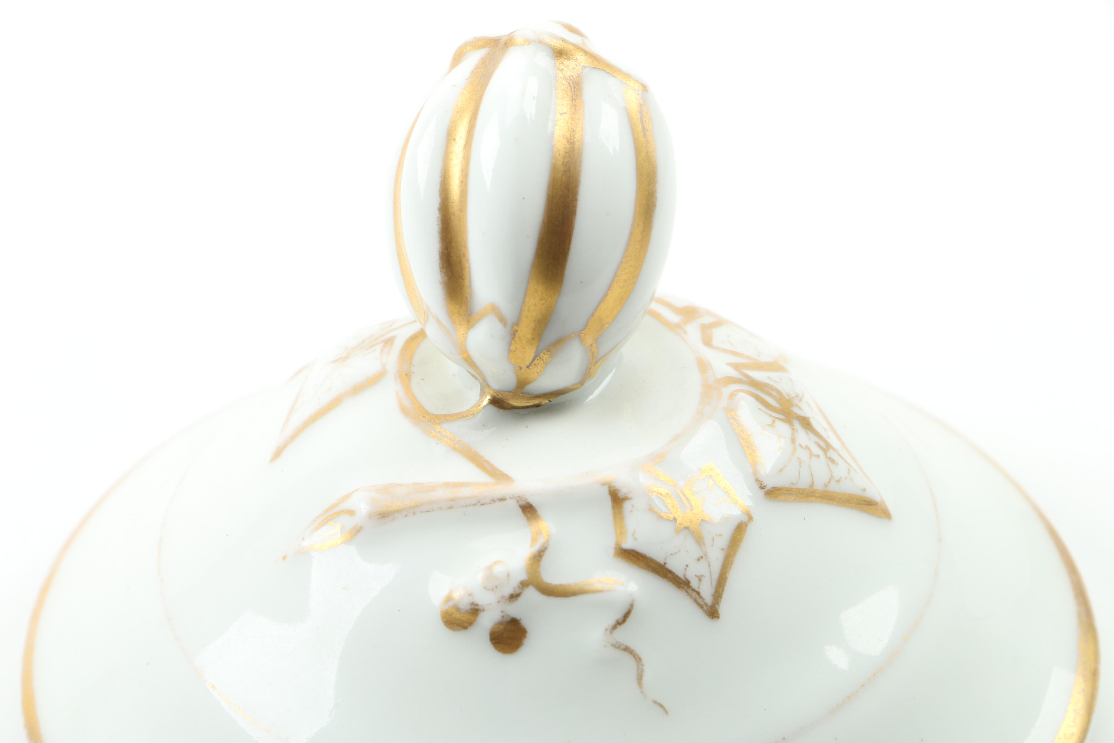 Antique Haviland Limoges Porcelain Creamer and Sugar Bowl