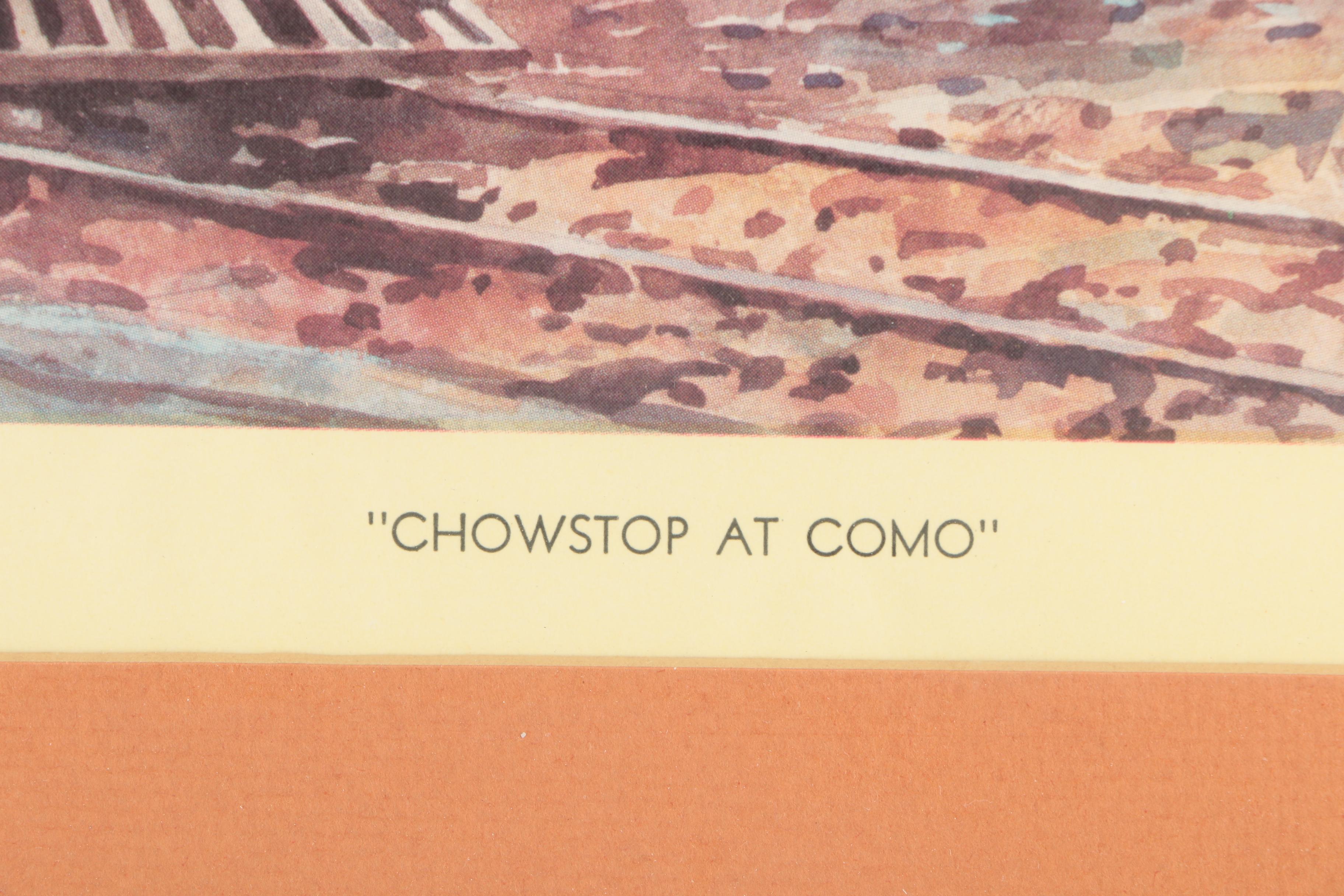 Otto Kuhler Offset Lithographs Featuring "Chowstop at Como"