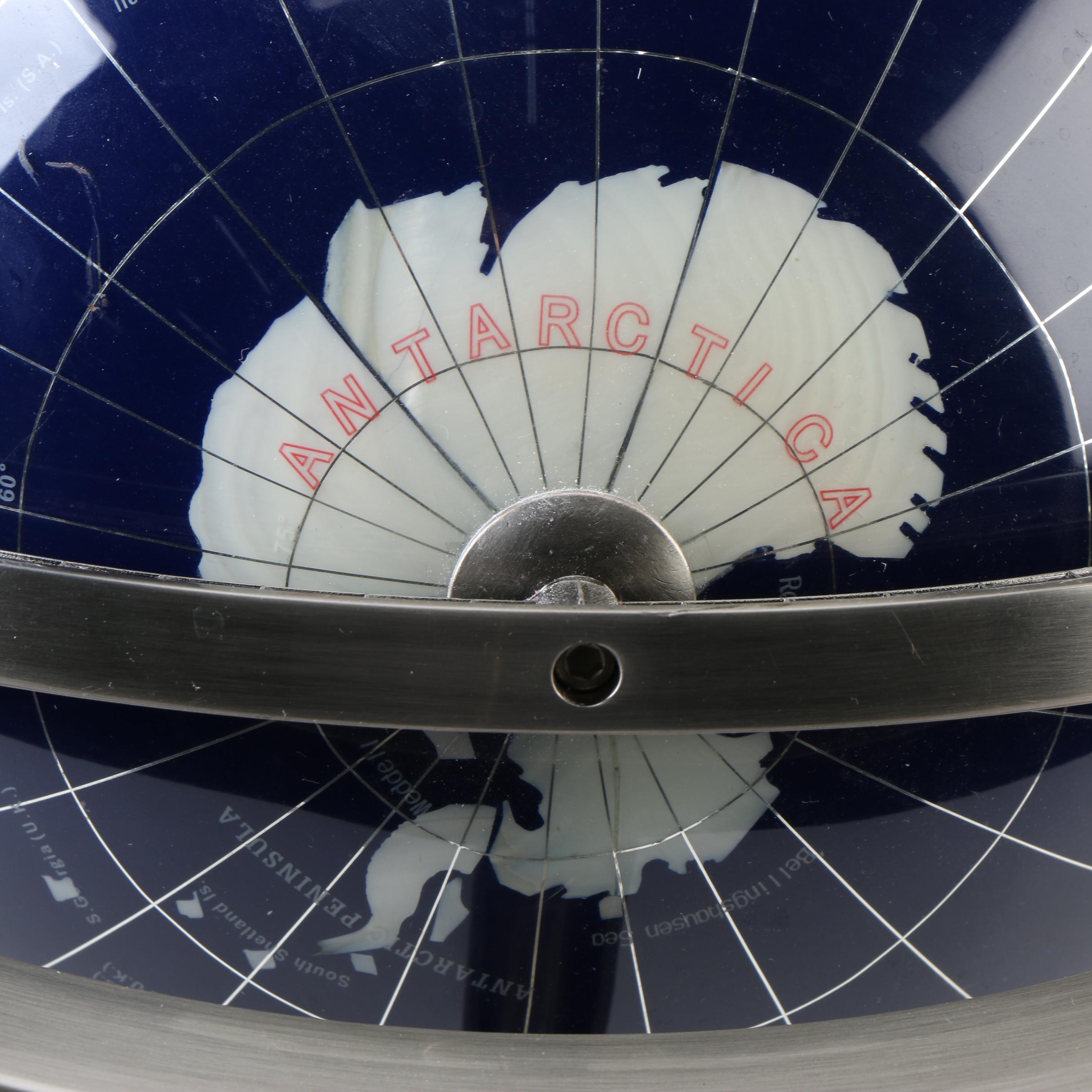 Desktop Compass Stone Globe with Metal Stand