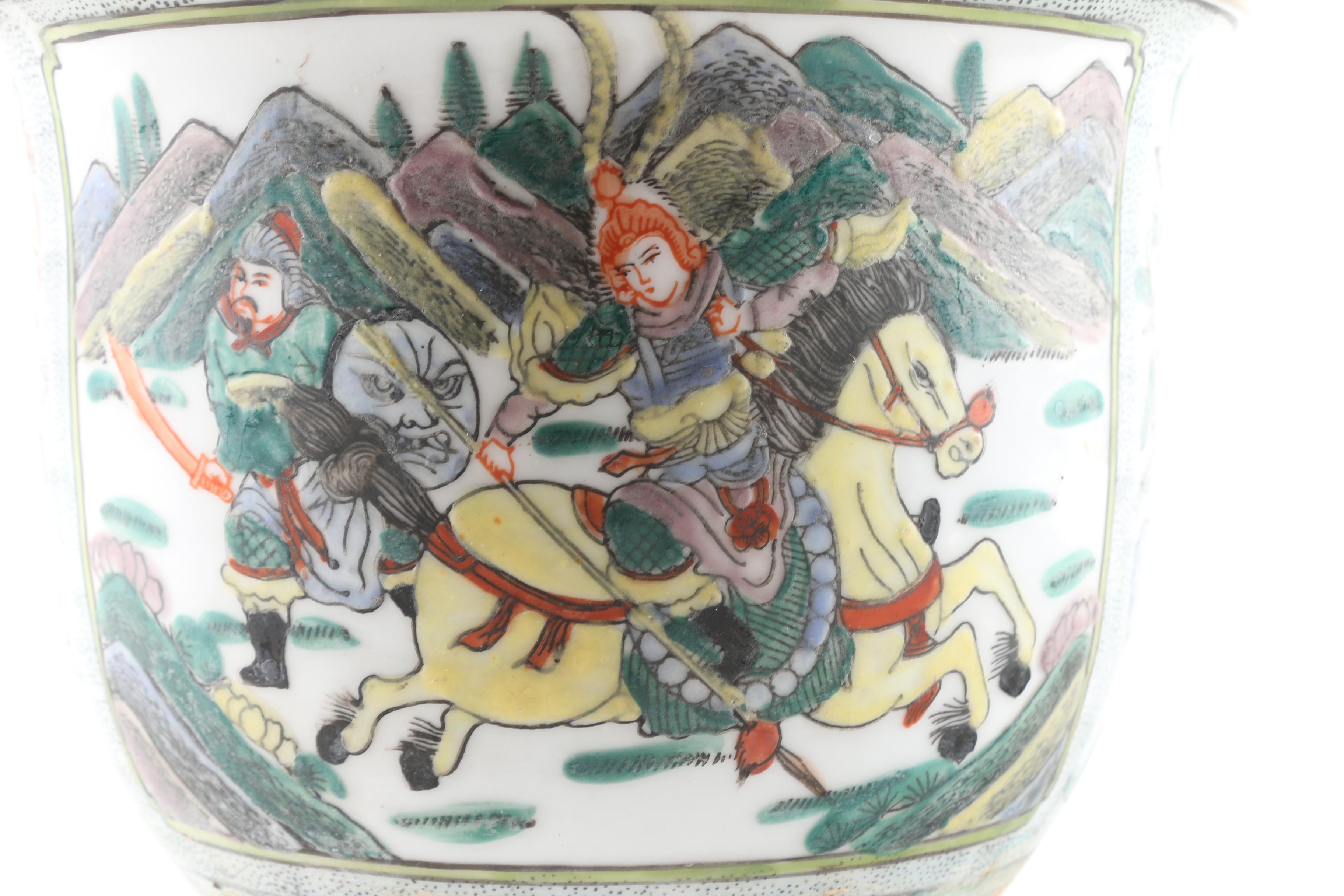 Chinese Porcelain Planters and Saucers