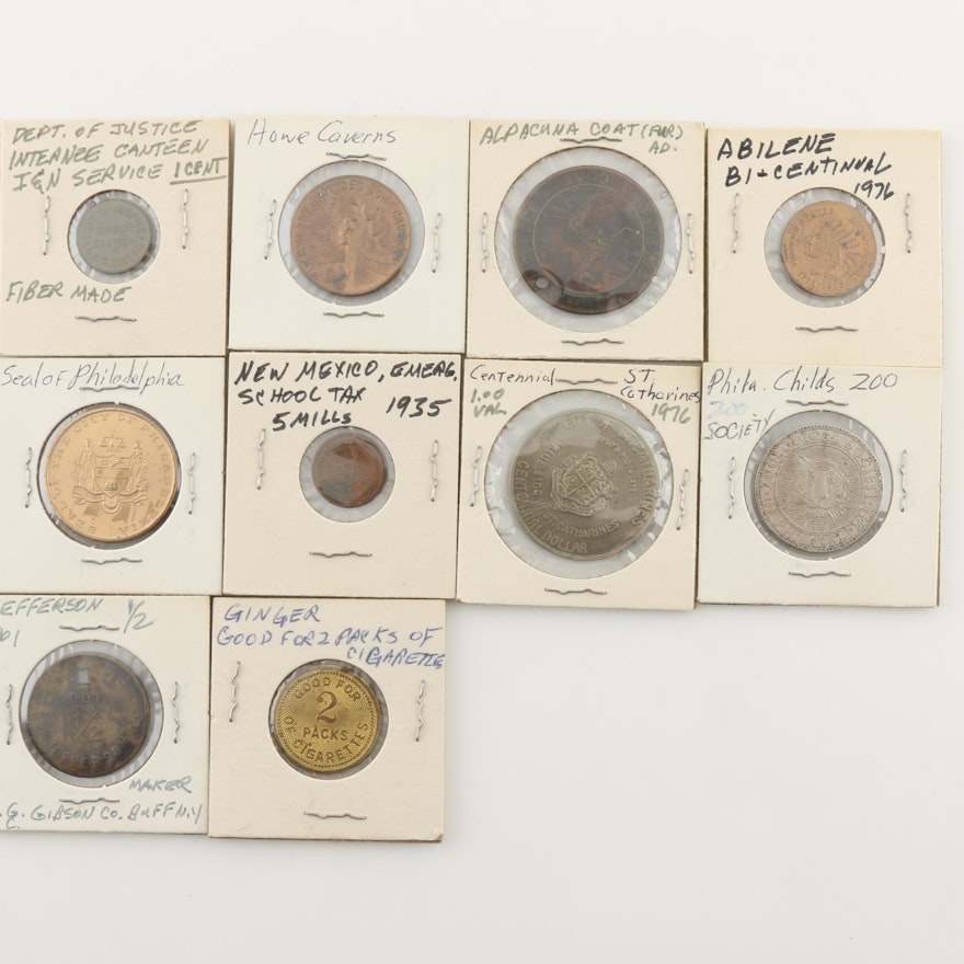 Group of Ten Various Medals and Tokens