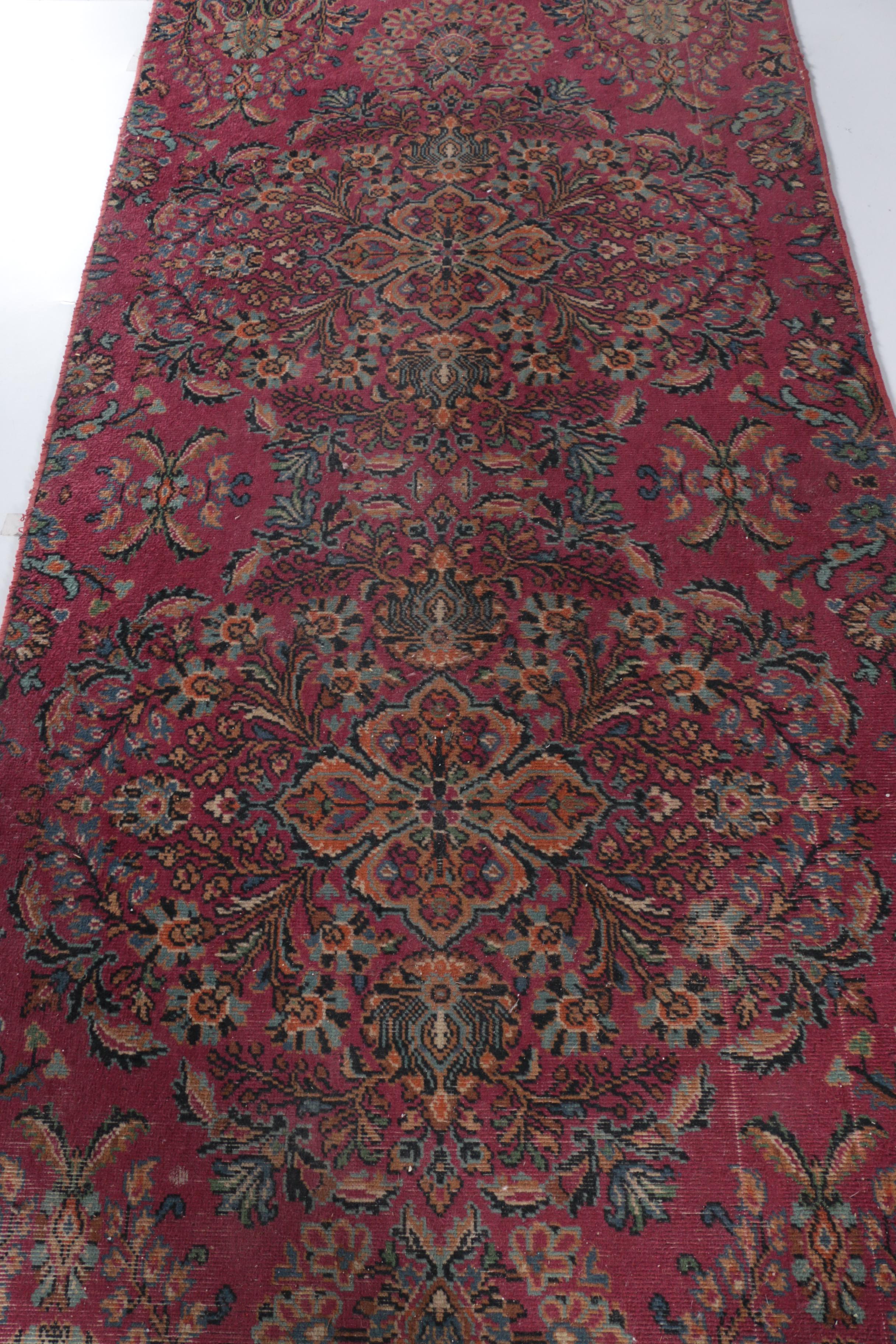 Vintage Power-Loomed Persian Mehriban-Style Wool Palace Runner