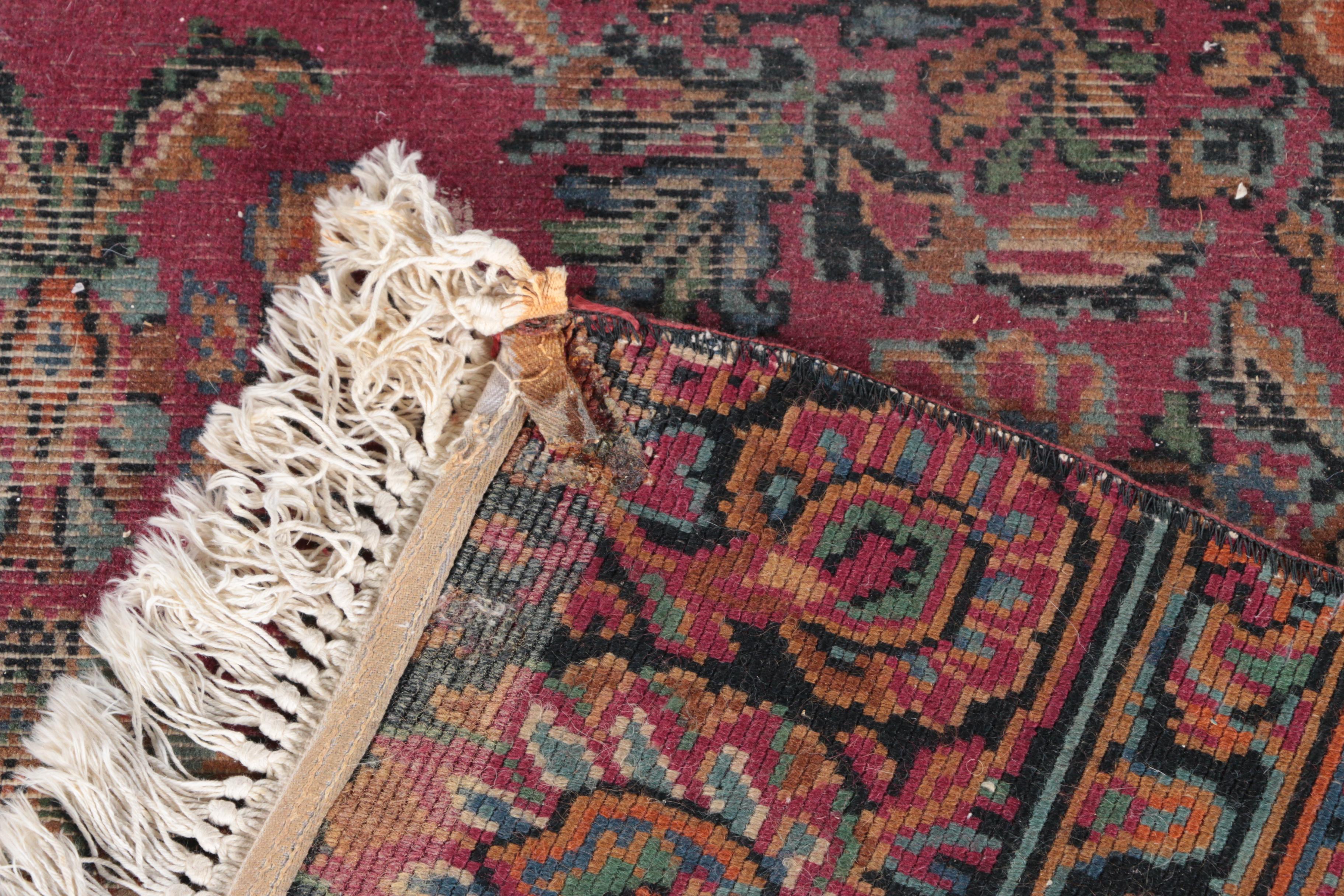 Vintage Power-Loomed Persian Mehriban-Style Wool Palace Runner