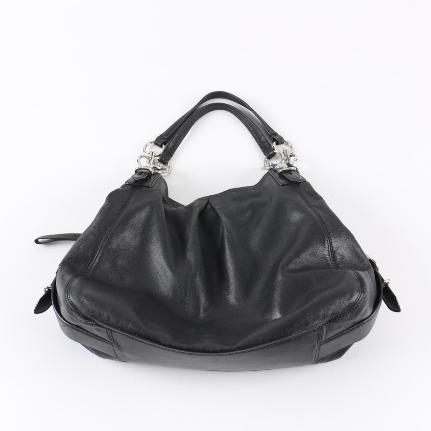 Coach Maggie Madison Mia Black Leather Handbag