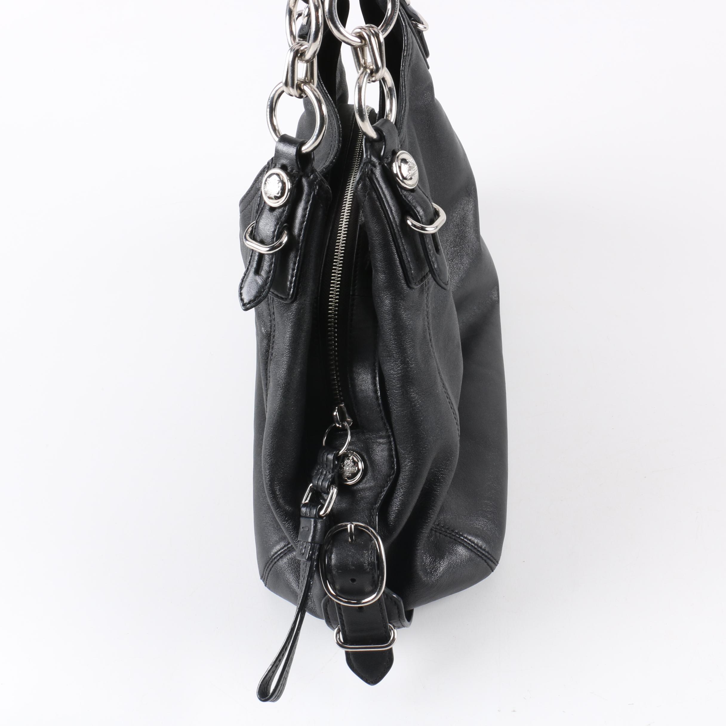 Coach Maggie Madison Mia Black Leather Handbag