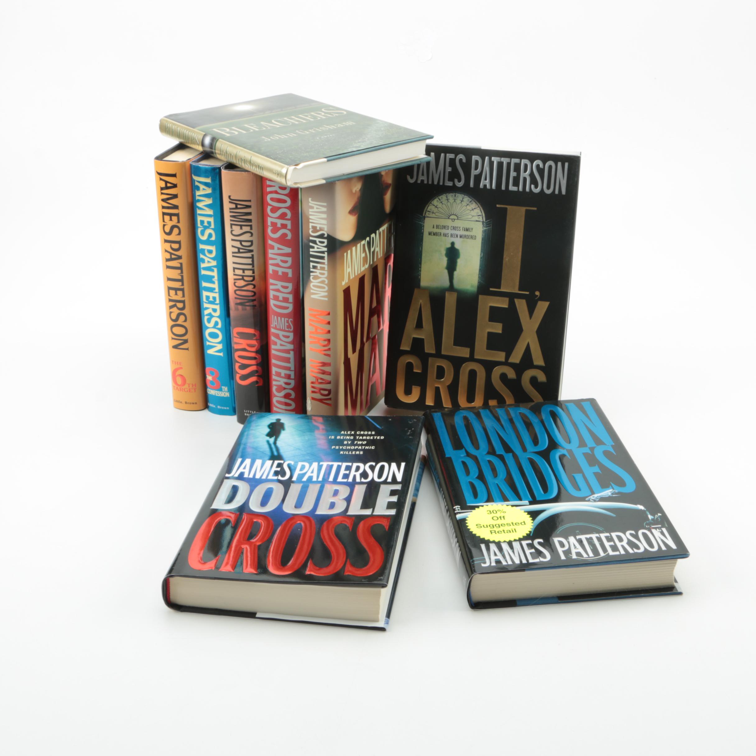 John Grisham Signed "Bleachers" and James Patterson First Editions