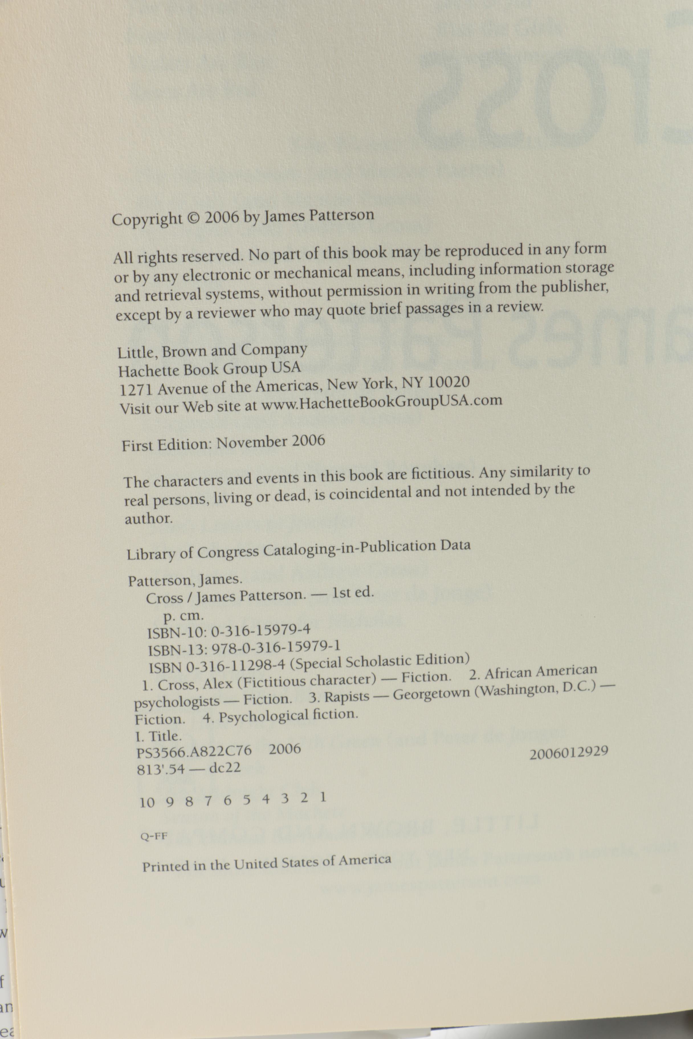 John Grisham Signed "Bleachers" and James Patterson First Editions