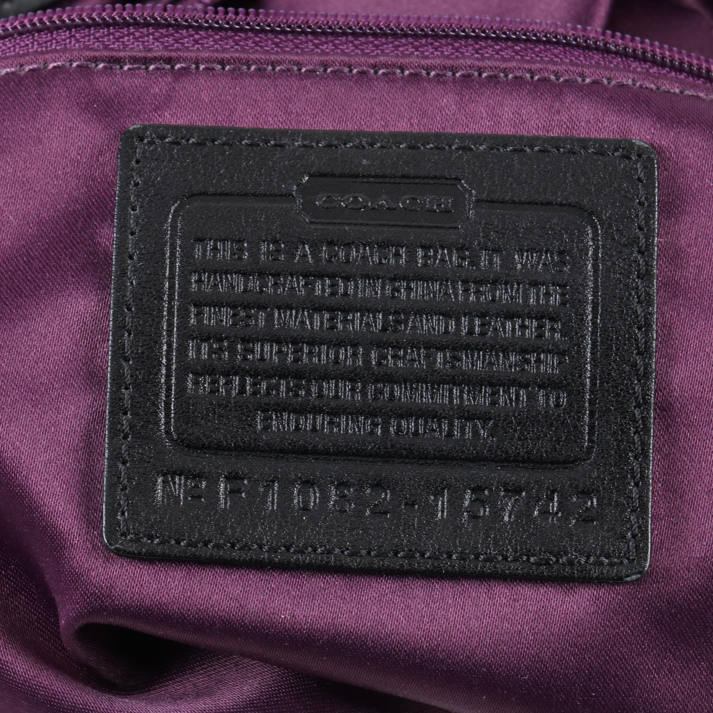 Coach Maggie Madison Mia Black Leather Handbag