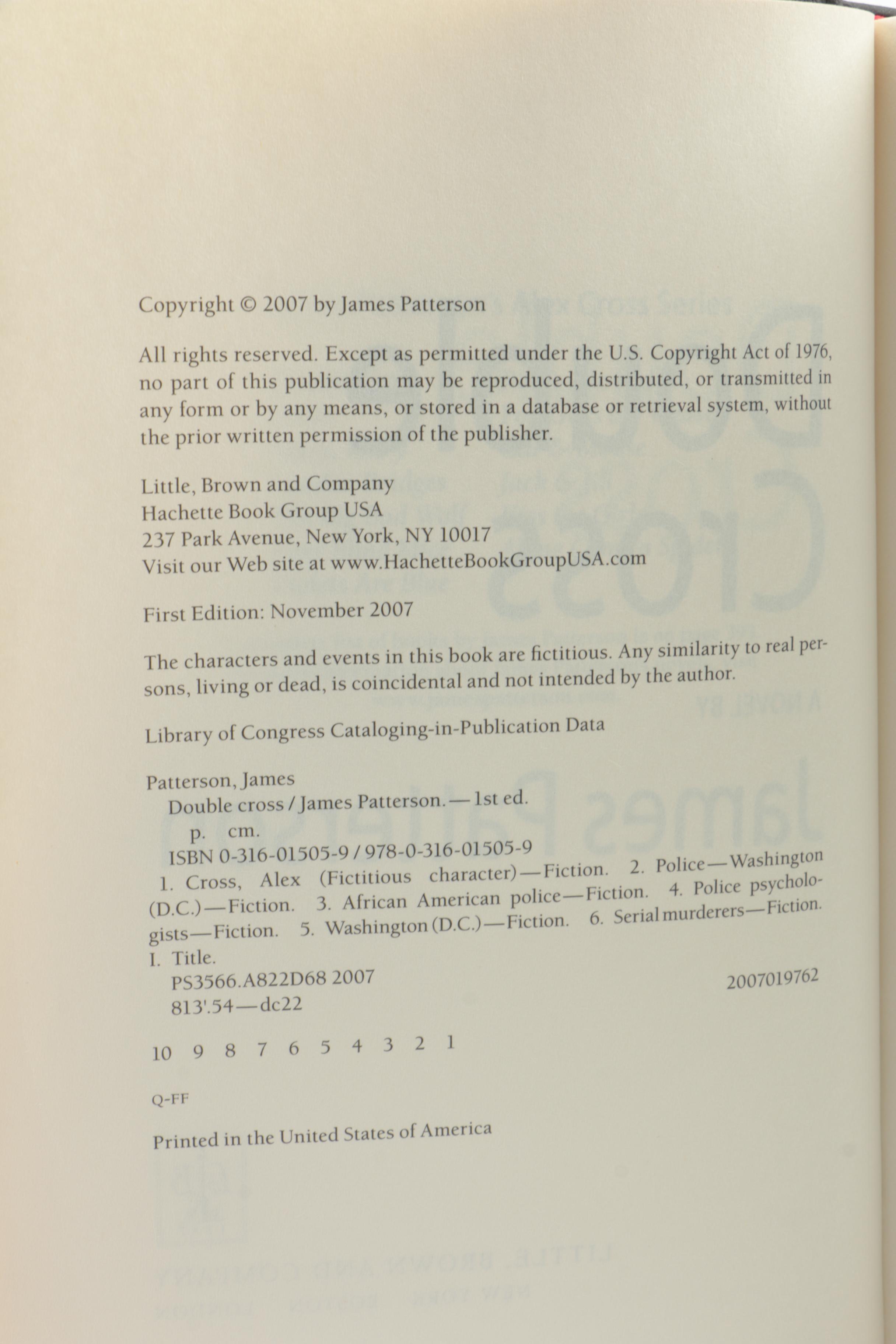 John Grisham Signed "Bleachers" and James Patterson First Editions