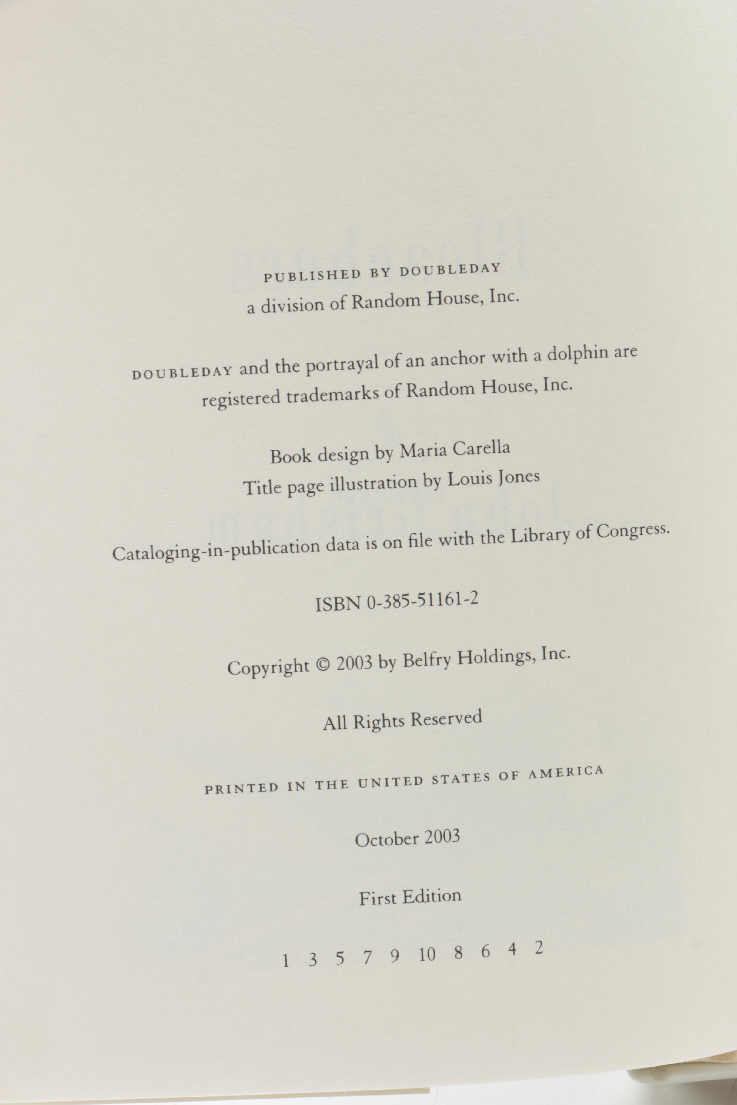 John Grisham Signed "Bleachers" and James Patterson First Editions