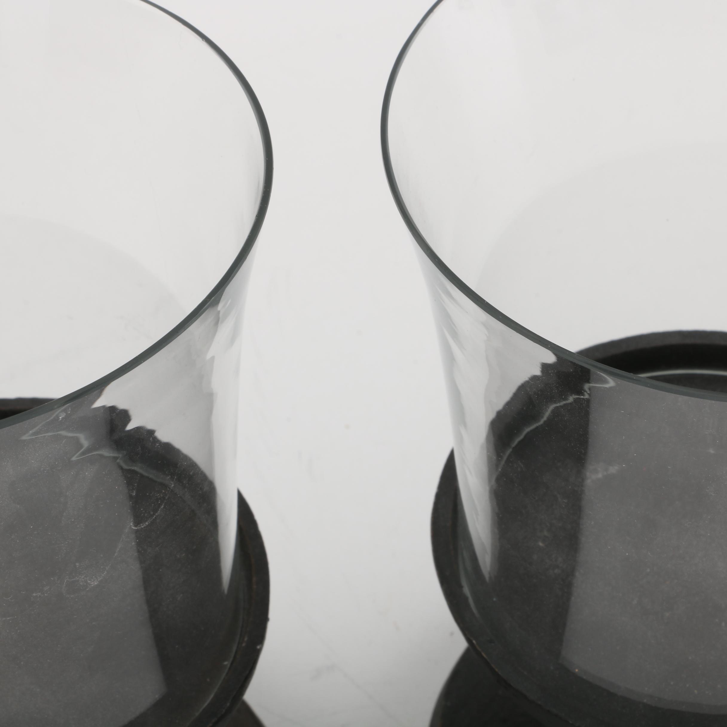 Pottery Barn Elevated Hurricane Vases