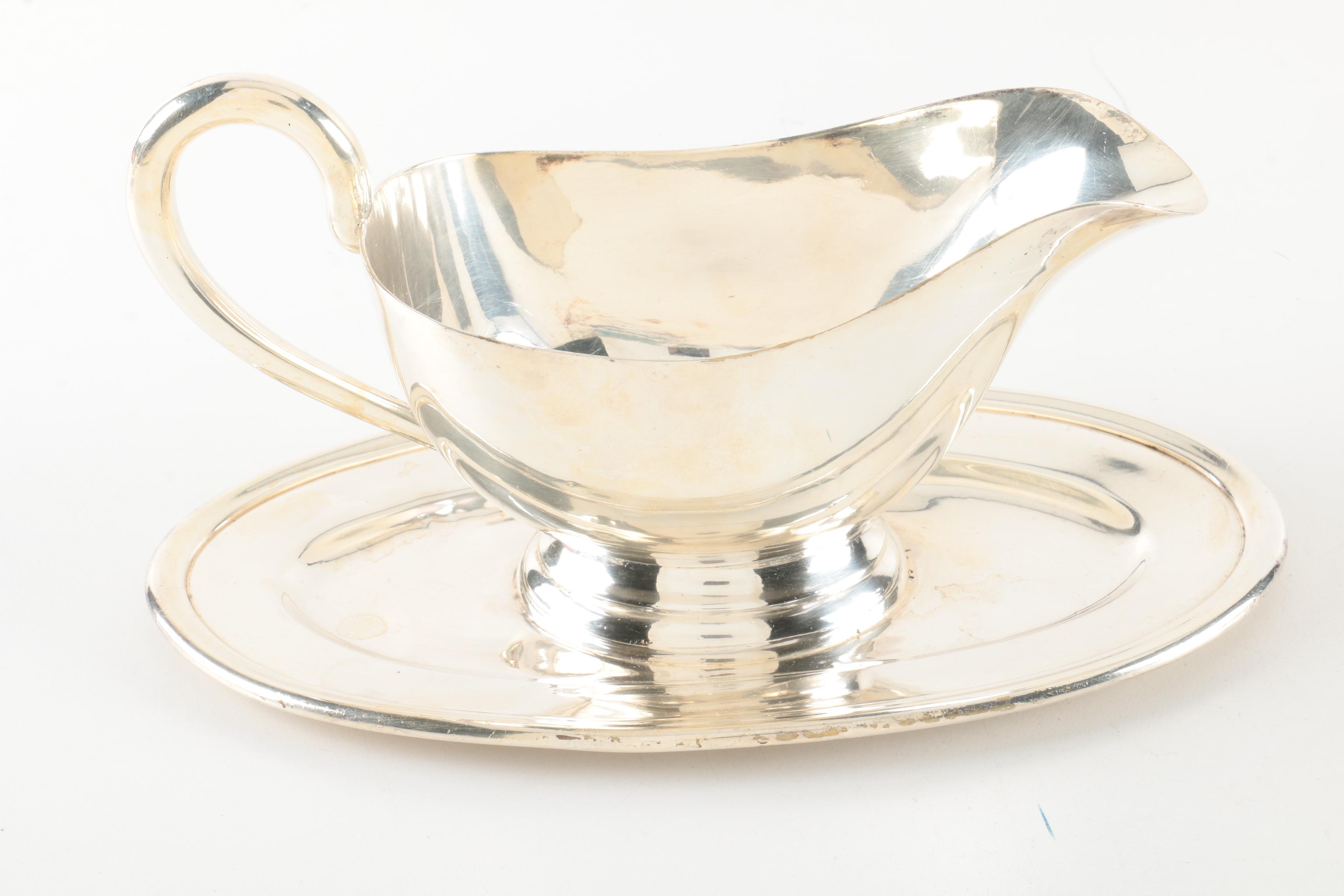 W. & S. Blackinton Silver Plate Footed Gravy Boat and More