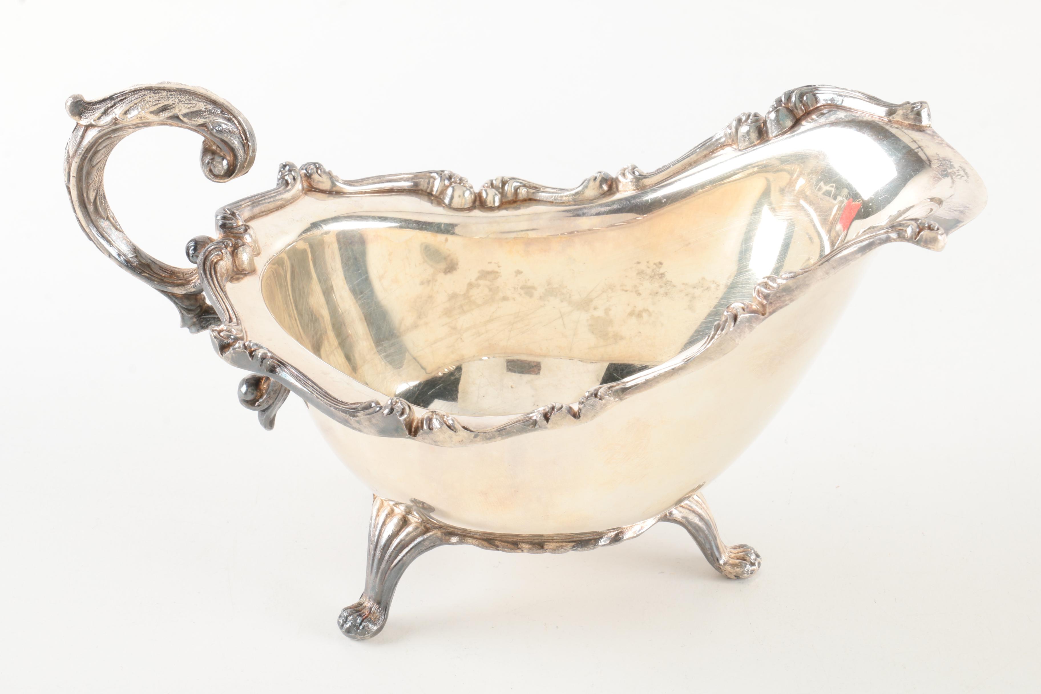 W. & S. Blackinton Silver Plate Footed Gravy Boat and More