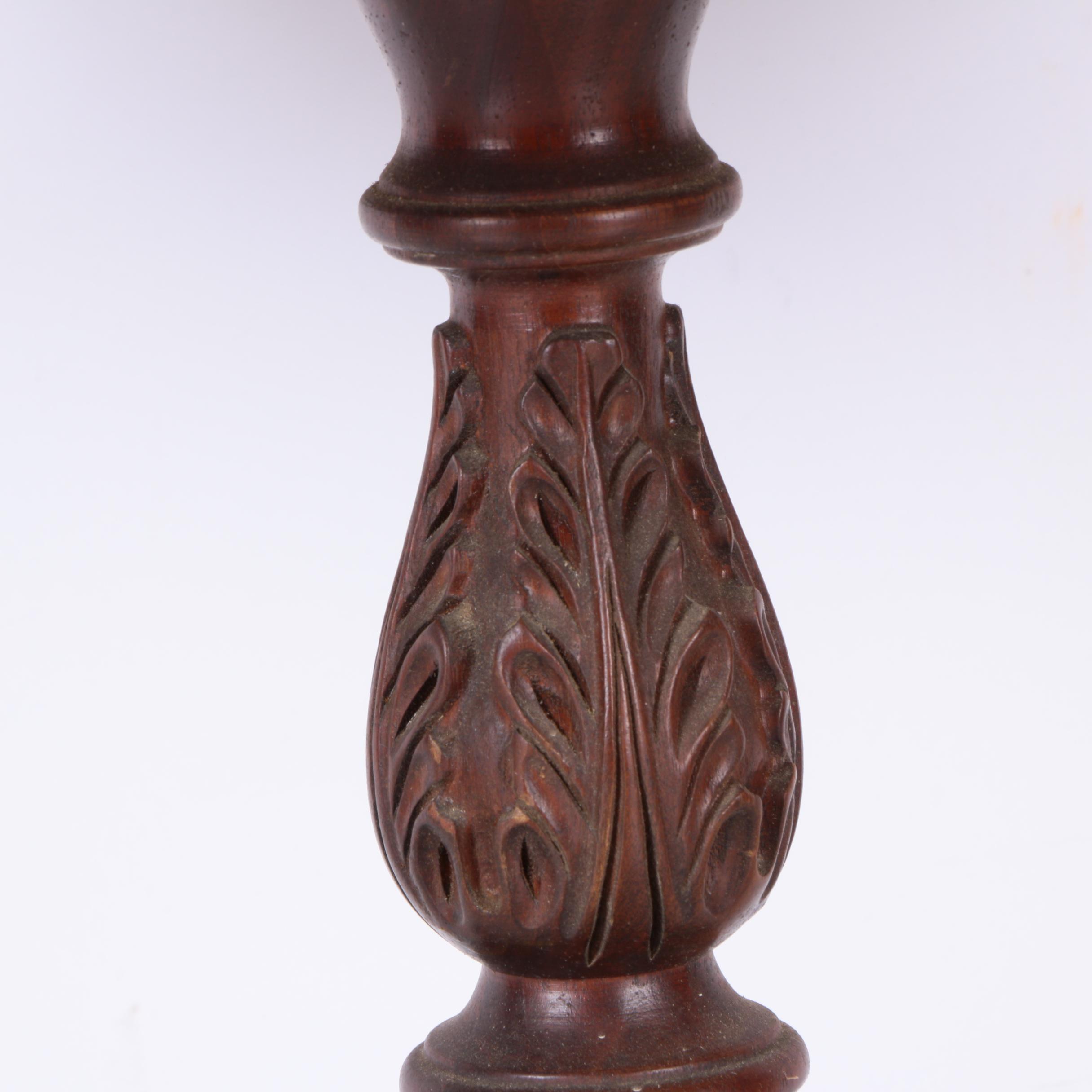 Vintage Queen Anne Style Mahogany Dumbwaiter Table