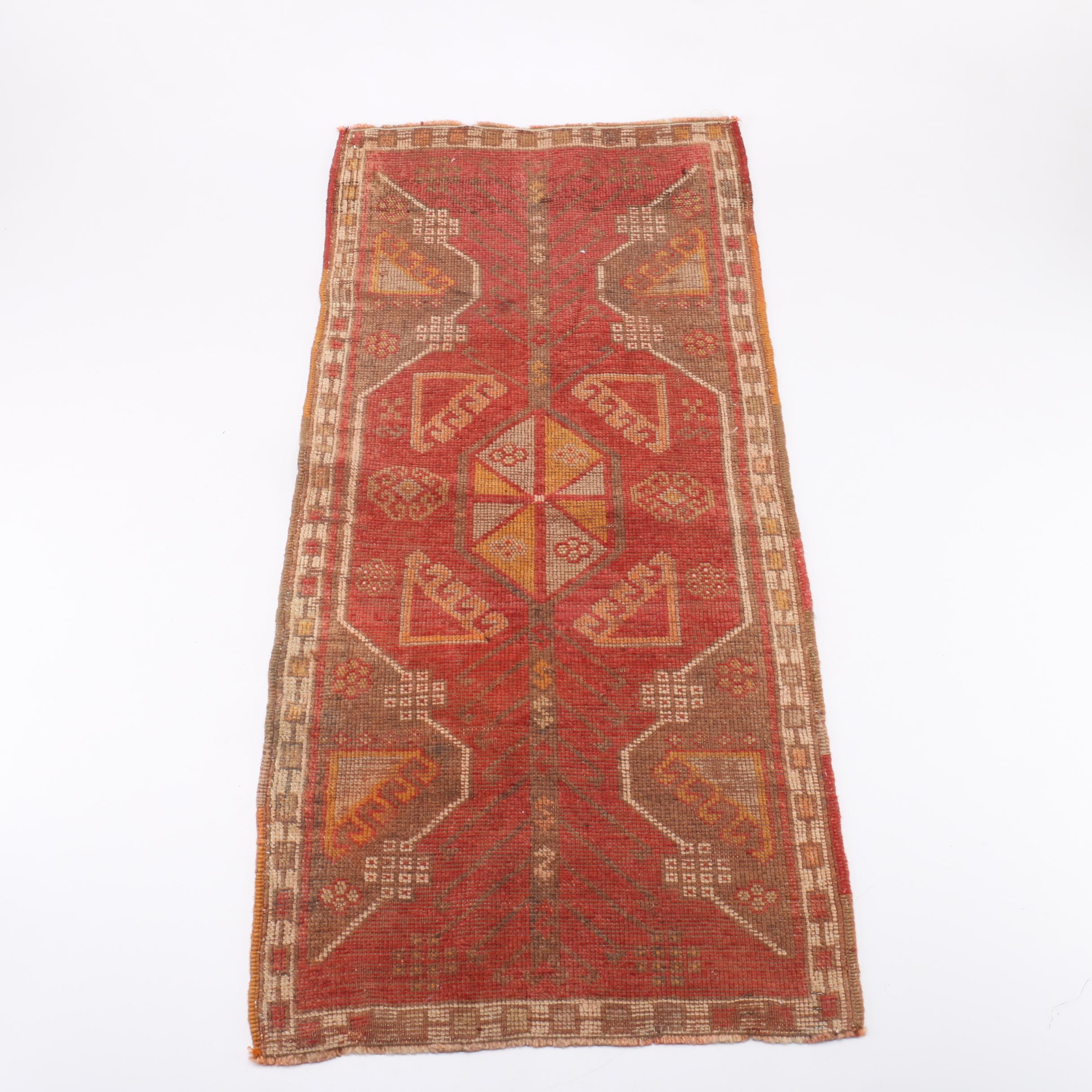 Semi-Antique Handwoven Anatolian Kilim