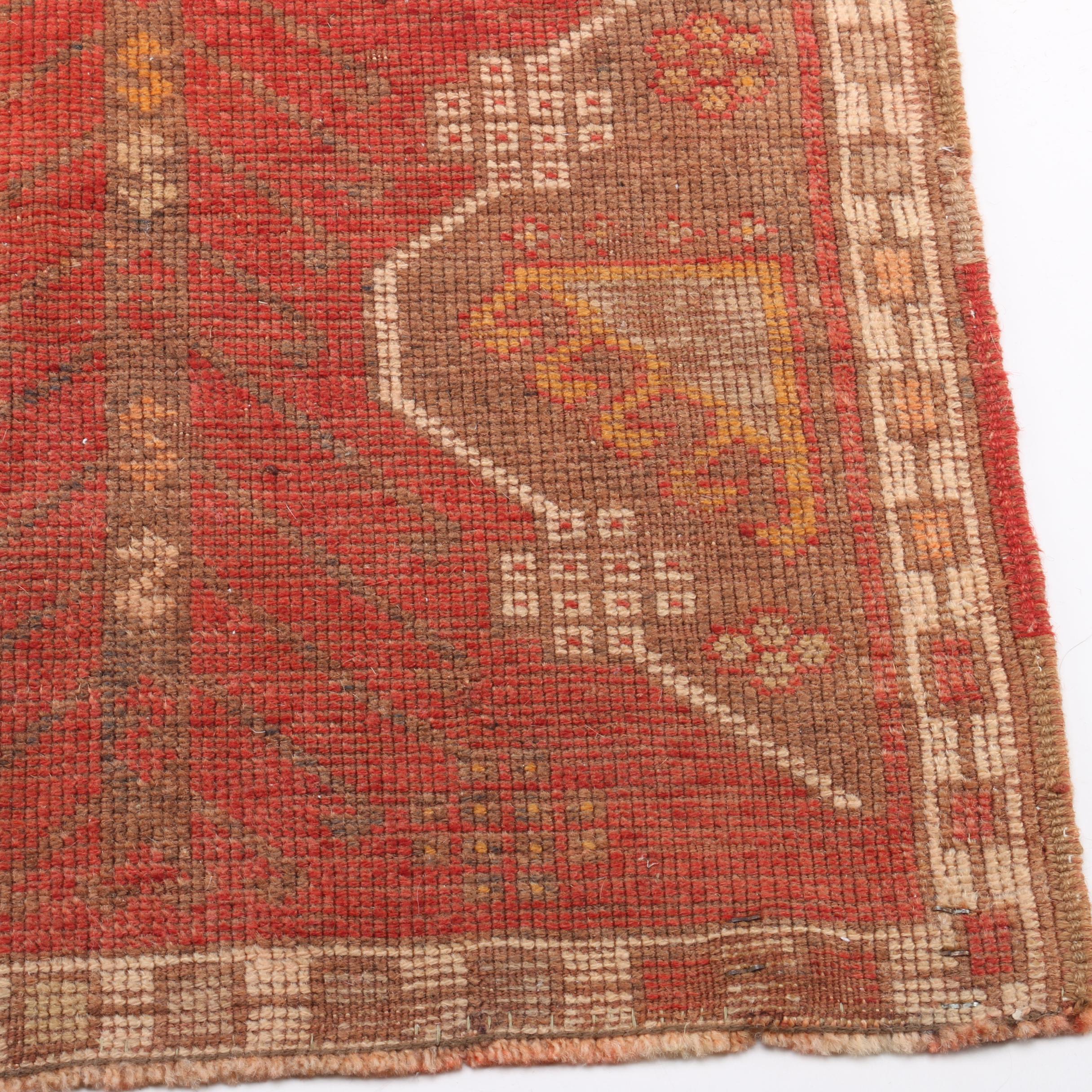 Semi-Antique Handwoven Anatolian Kilim