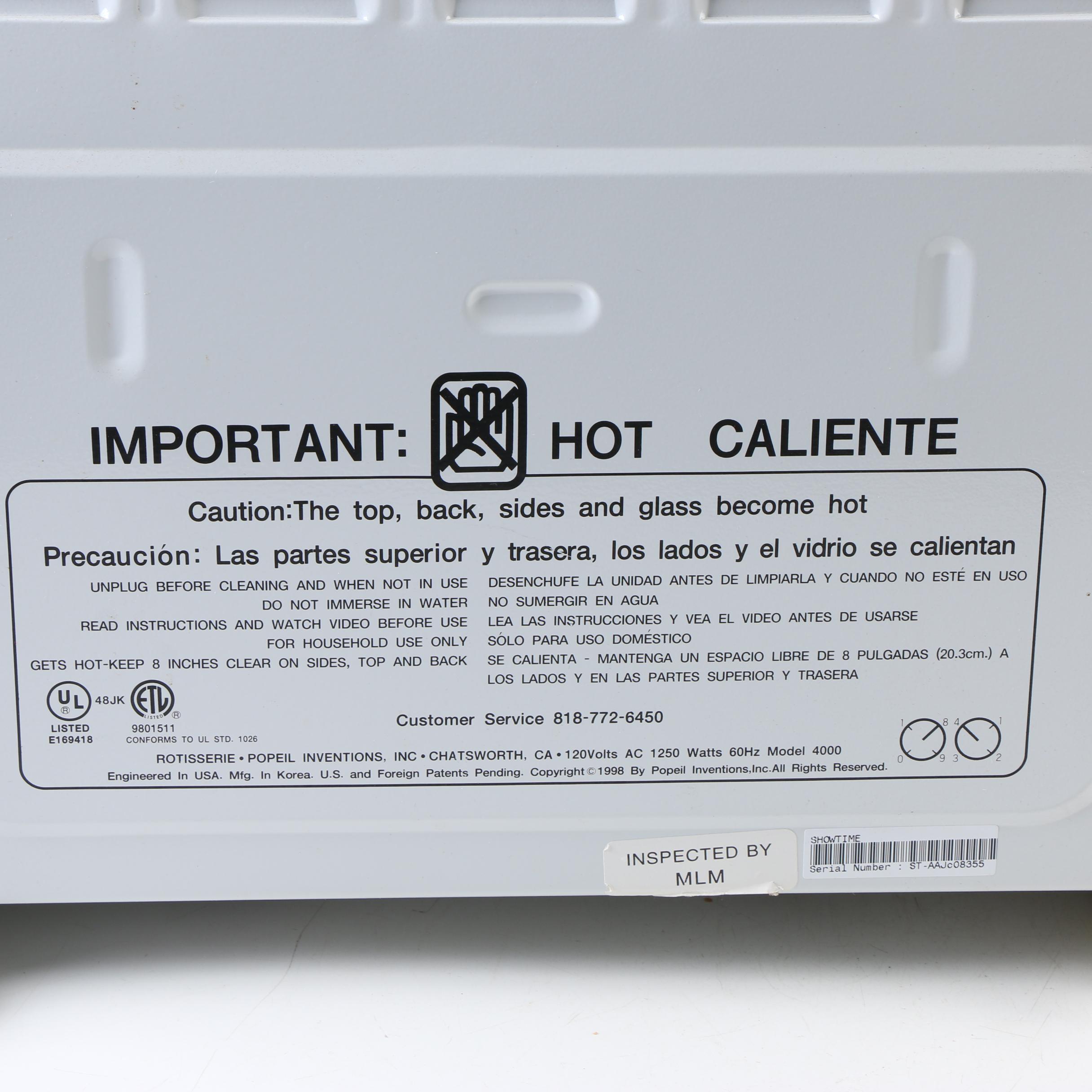 Ronco Showtime Rotisserie, Zojirushi Bread Maker and Cooking Utensils