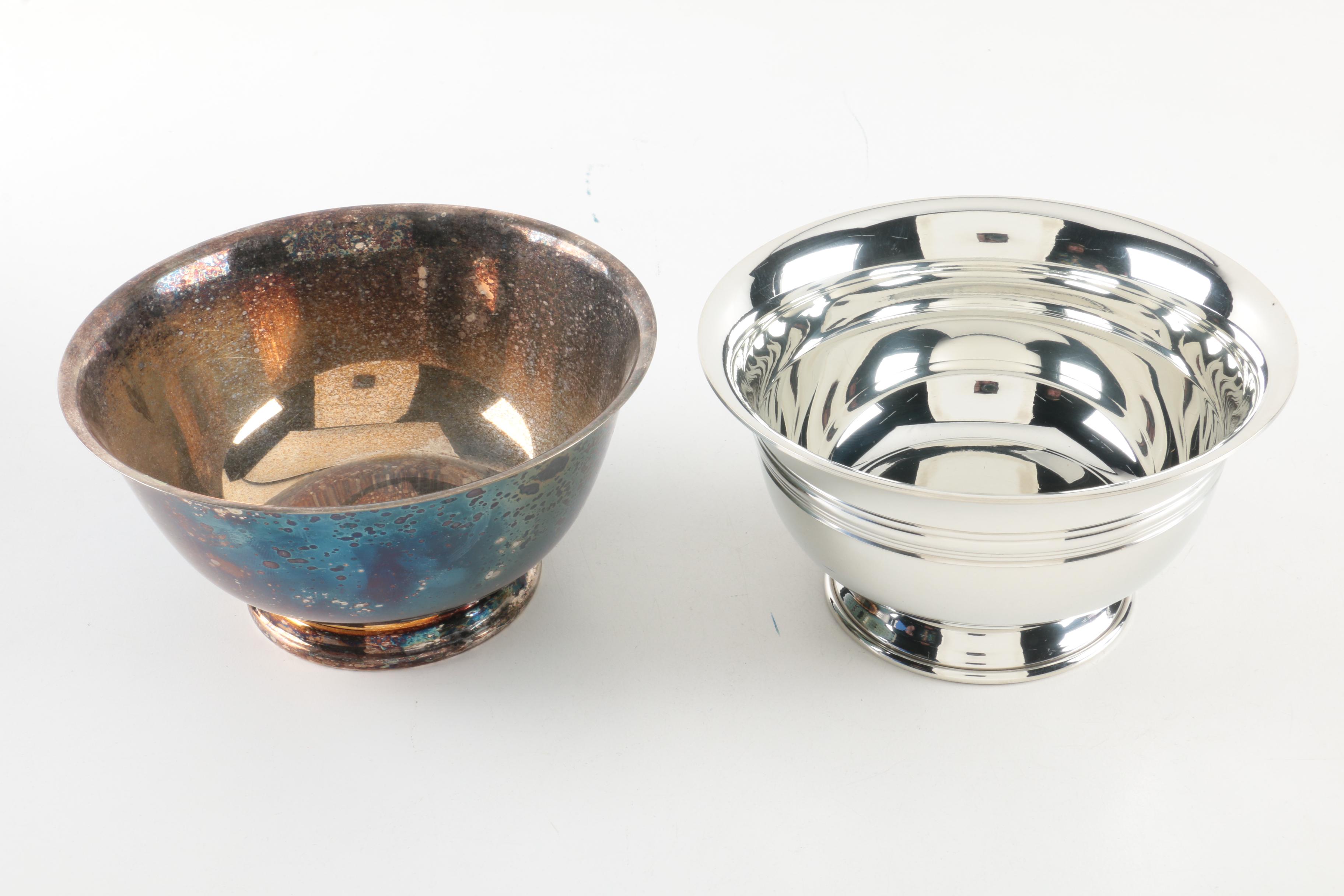 Gorham and Oneida Silver Plate Paul Revere Style Bowls