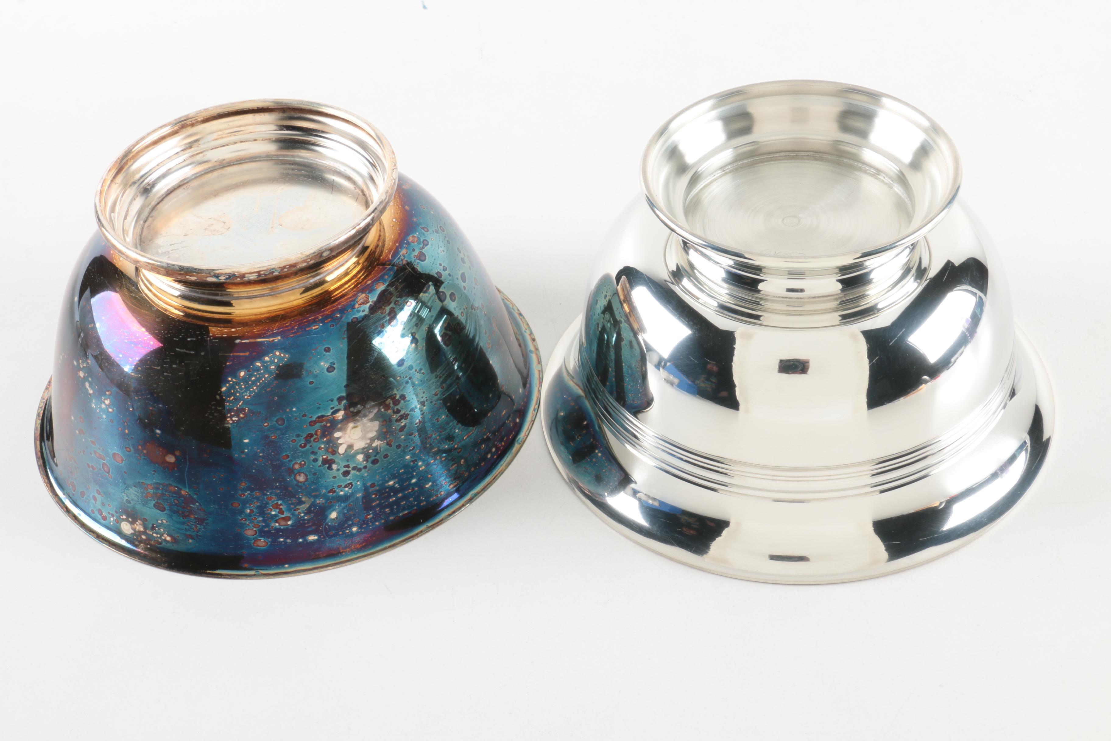 Gorham and Oneida Silver Plate Paul Revere Style Bowls