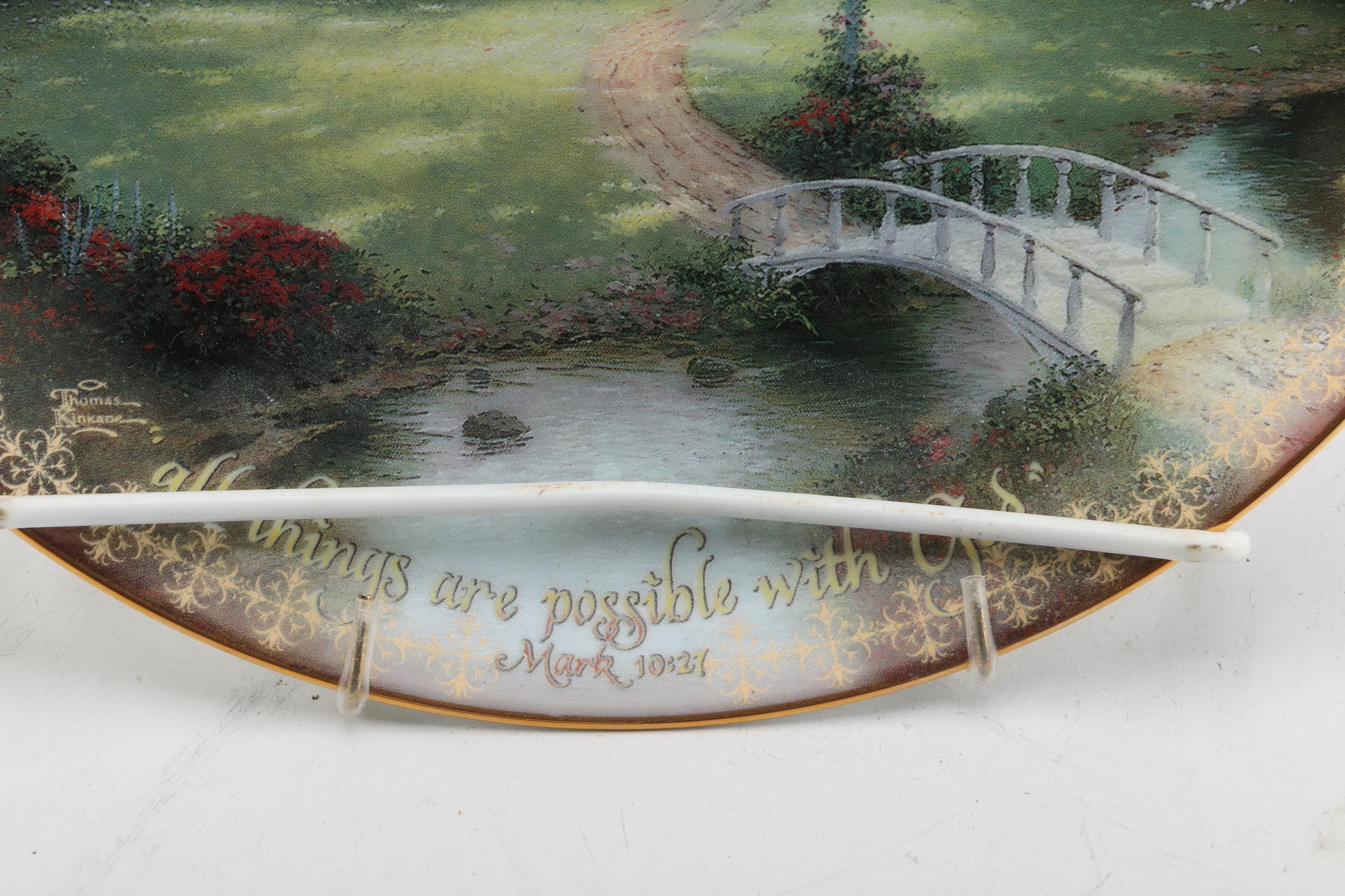 Thomas Kinkade "Hometown Chapel" Plate from "Spirit of Life" Collection 2000