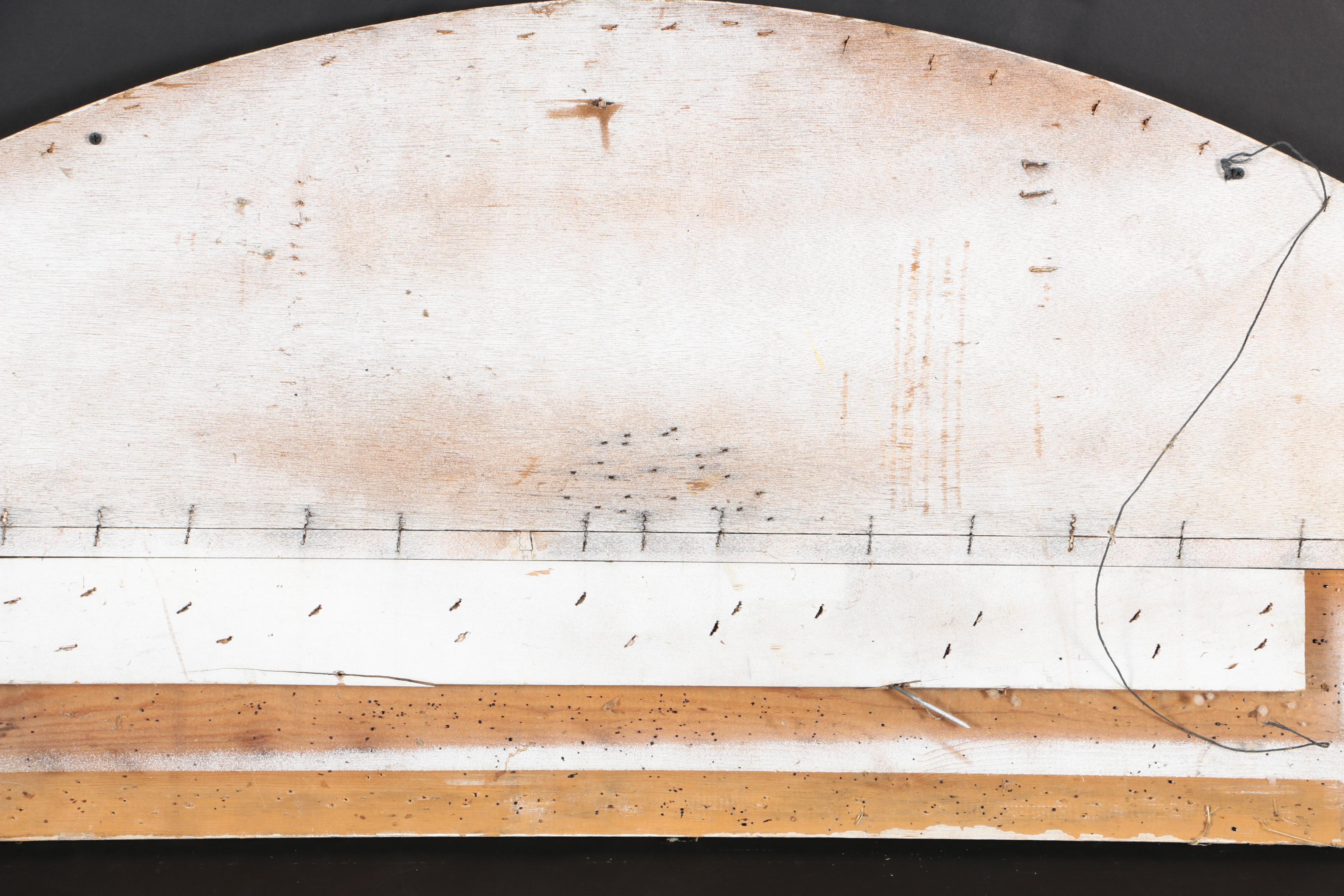 Wood Demilune Sunburst Window Pediment