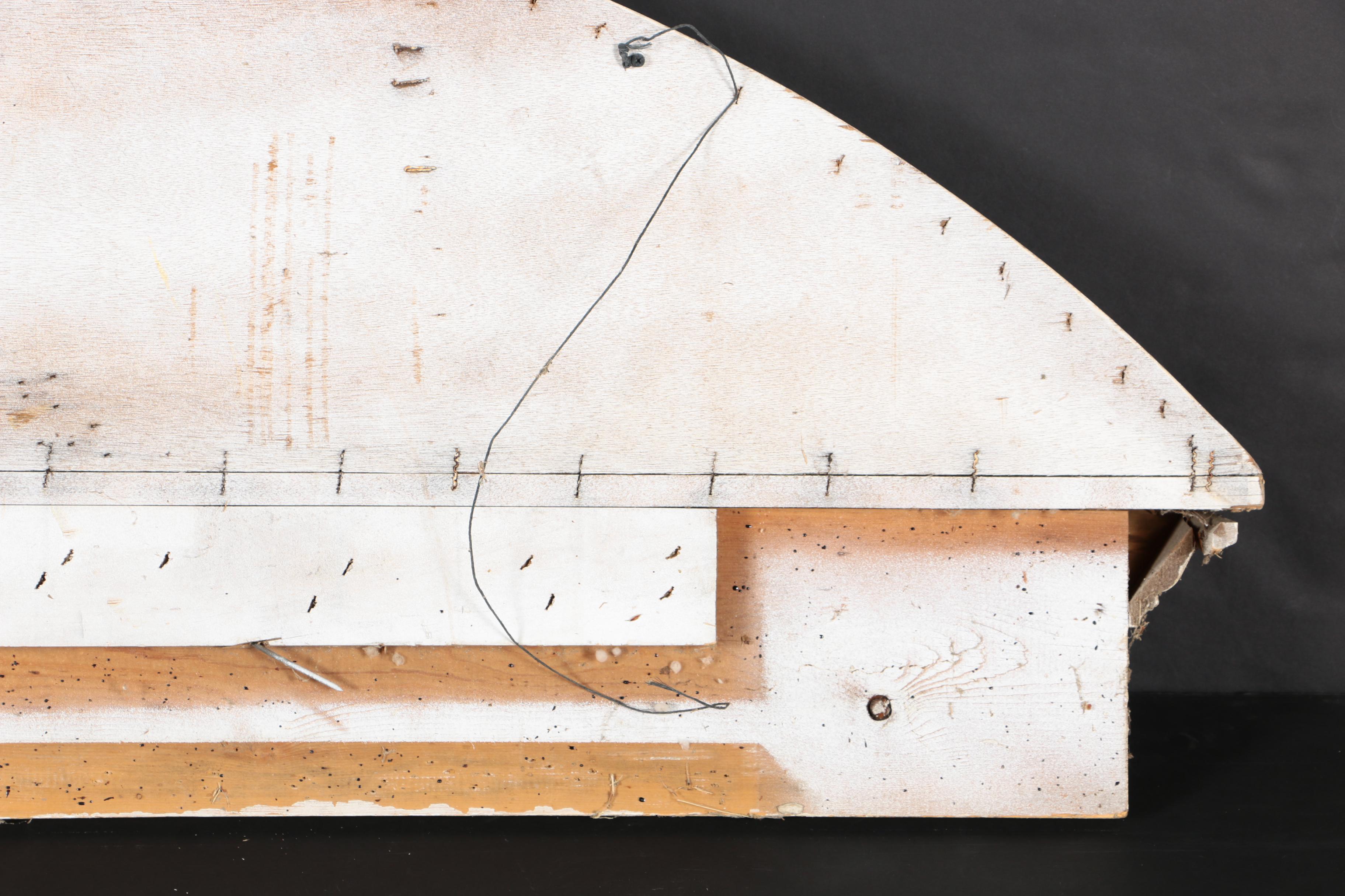 Wood Demilune Sunburst Window Pediment