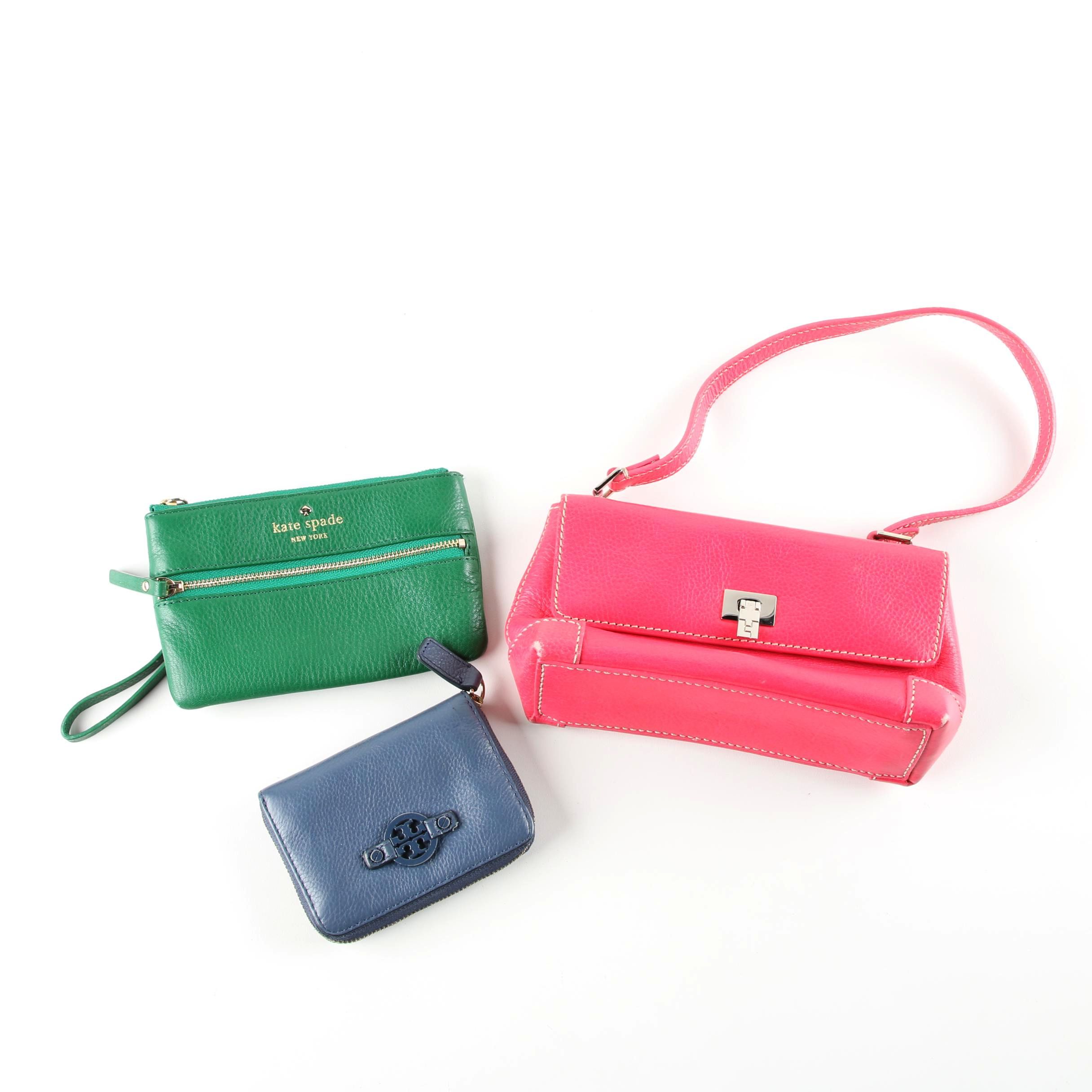Kate Spade Wristlet, Lambertson Baguette and Tory Burch Wallet